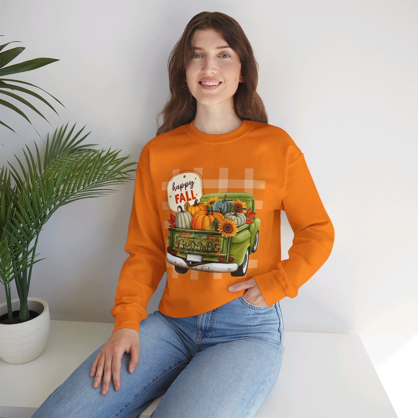 Happy Fall Unisex Heavy Blend™ Crewneck Sweatshirt - SmorgeousByGina
