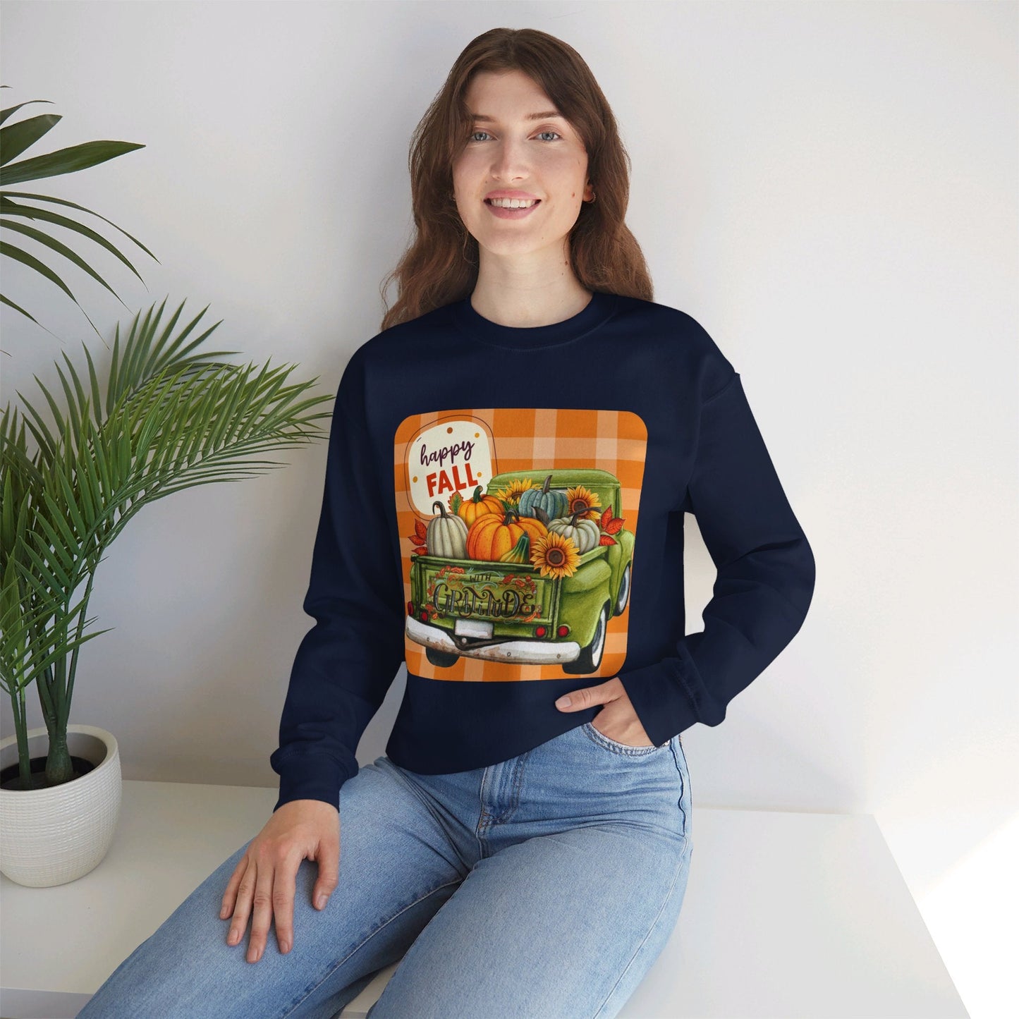 Happy Fall Unisex Heavy Blend™ Crewneck Sweatshirt - SmorgeousByGina