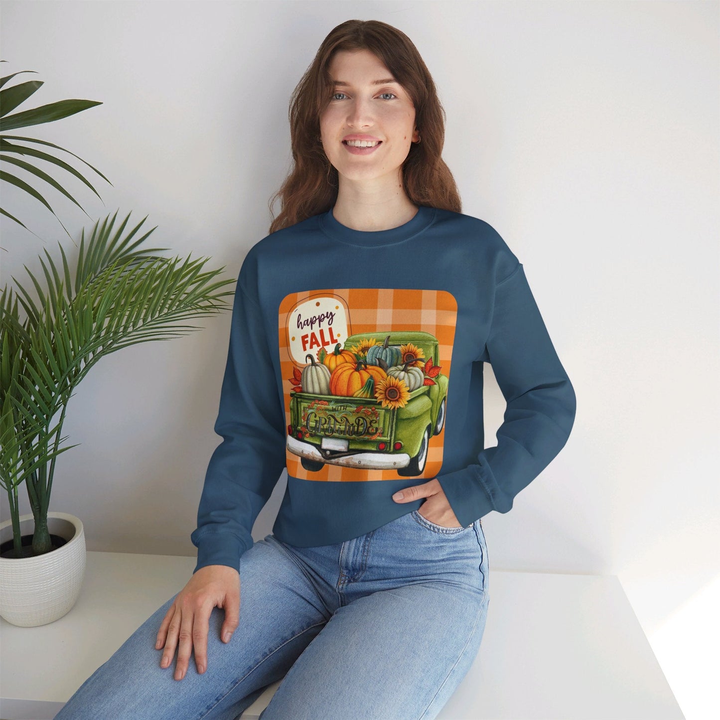 Happy Fall Unisex Heavy Blend™ Crewneck Sweatshirt - SmorgeousByGina