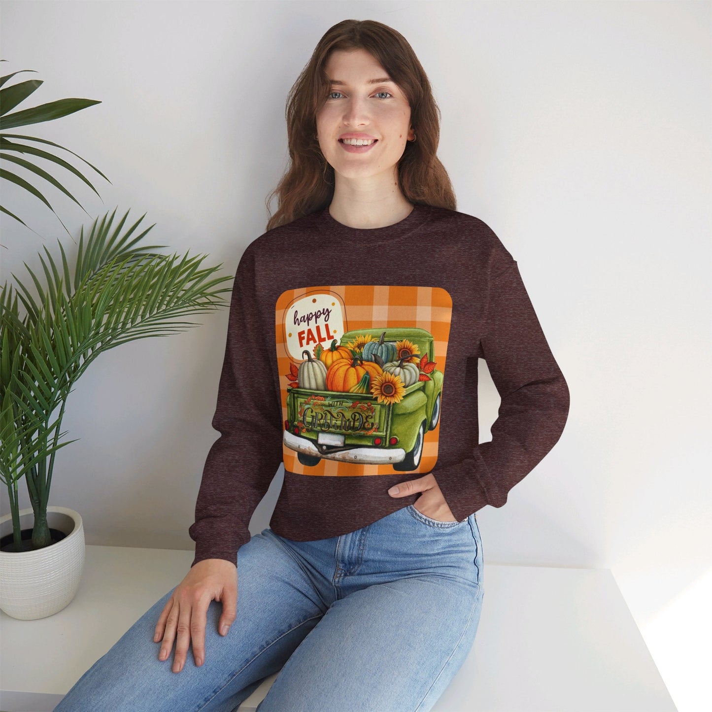 Happy Fall Unisex Heavy Blend™ Crewneck Sweatshirt - SmorgeousByGina