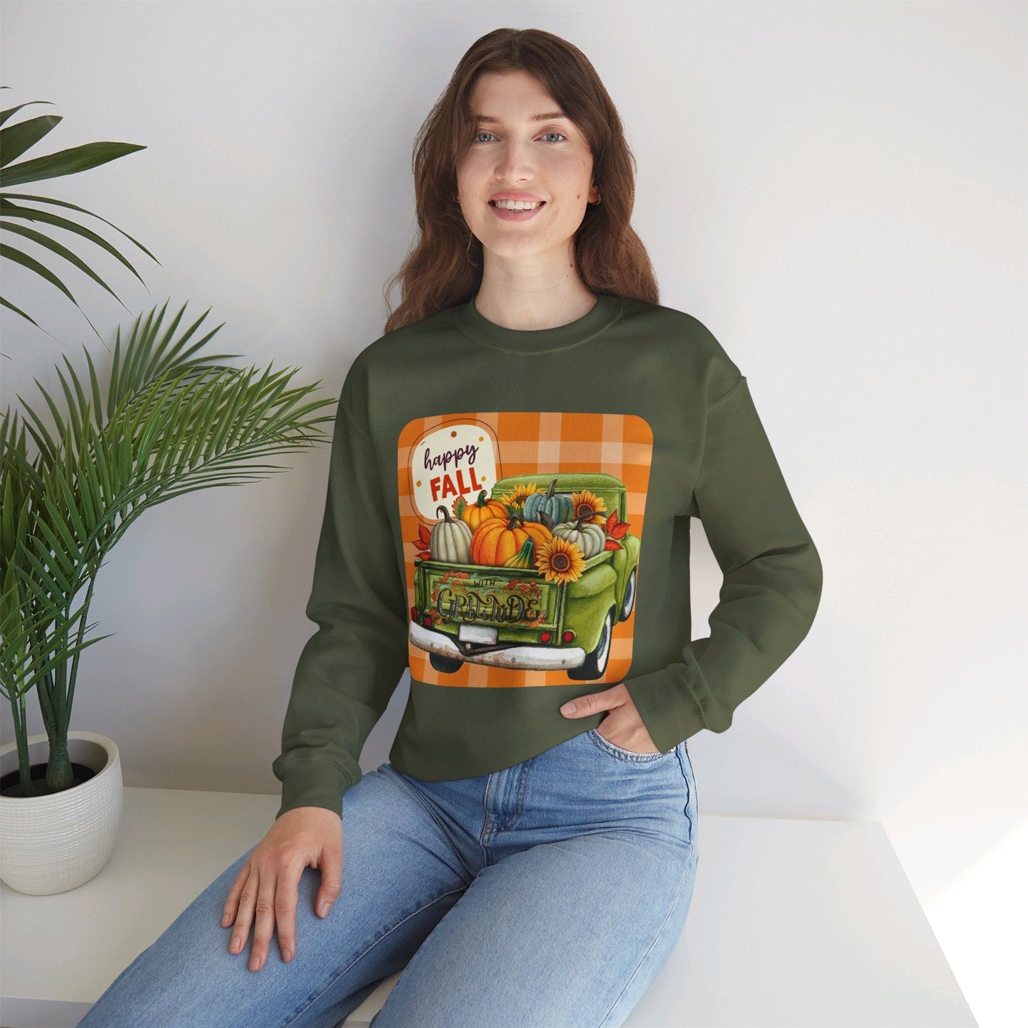 Happy Fall Unisex Heavy Blend™ Crewneck Sweatshirt - SmorgeousByGina