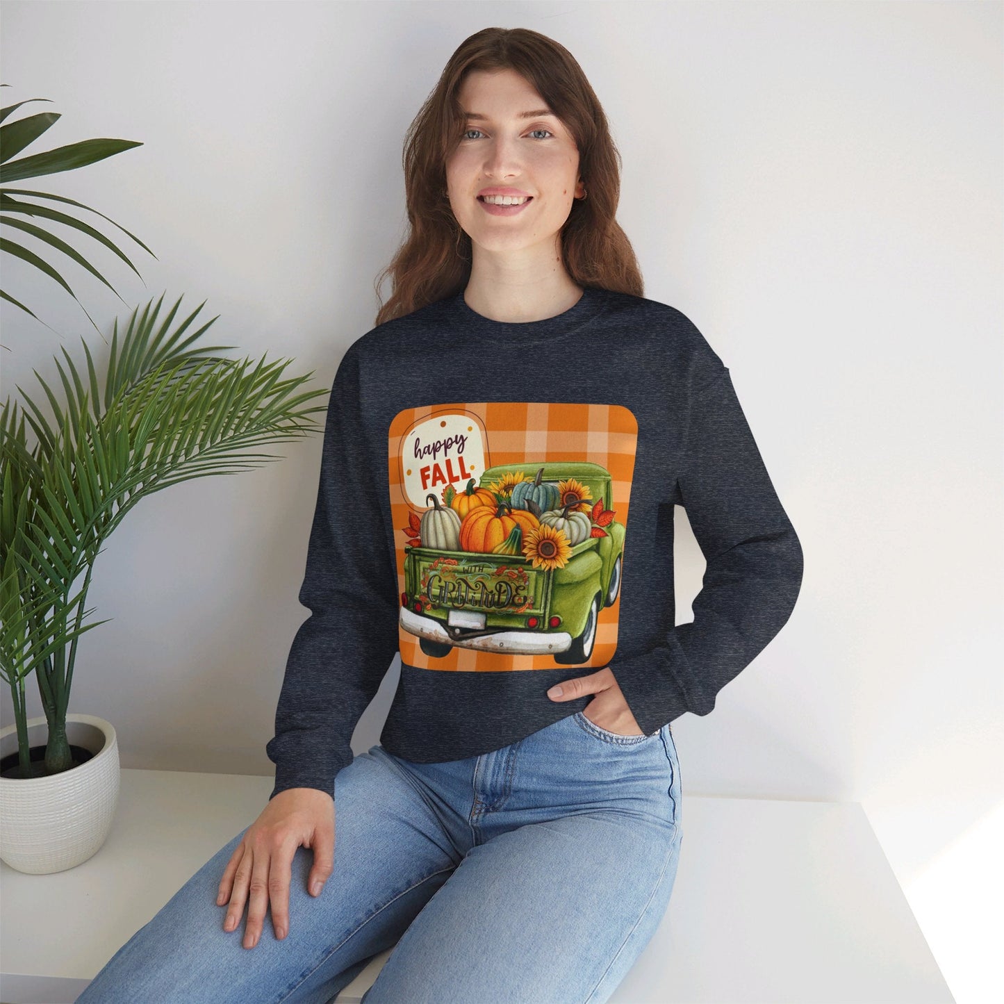 Happy Fall Unisex Heavy Blend™ Crewneck Sweatshirt - SmorgeousByGina