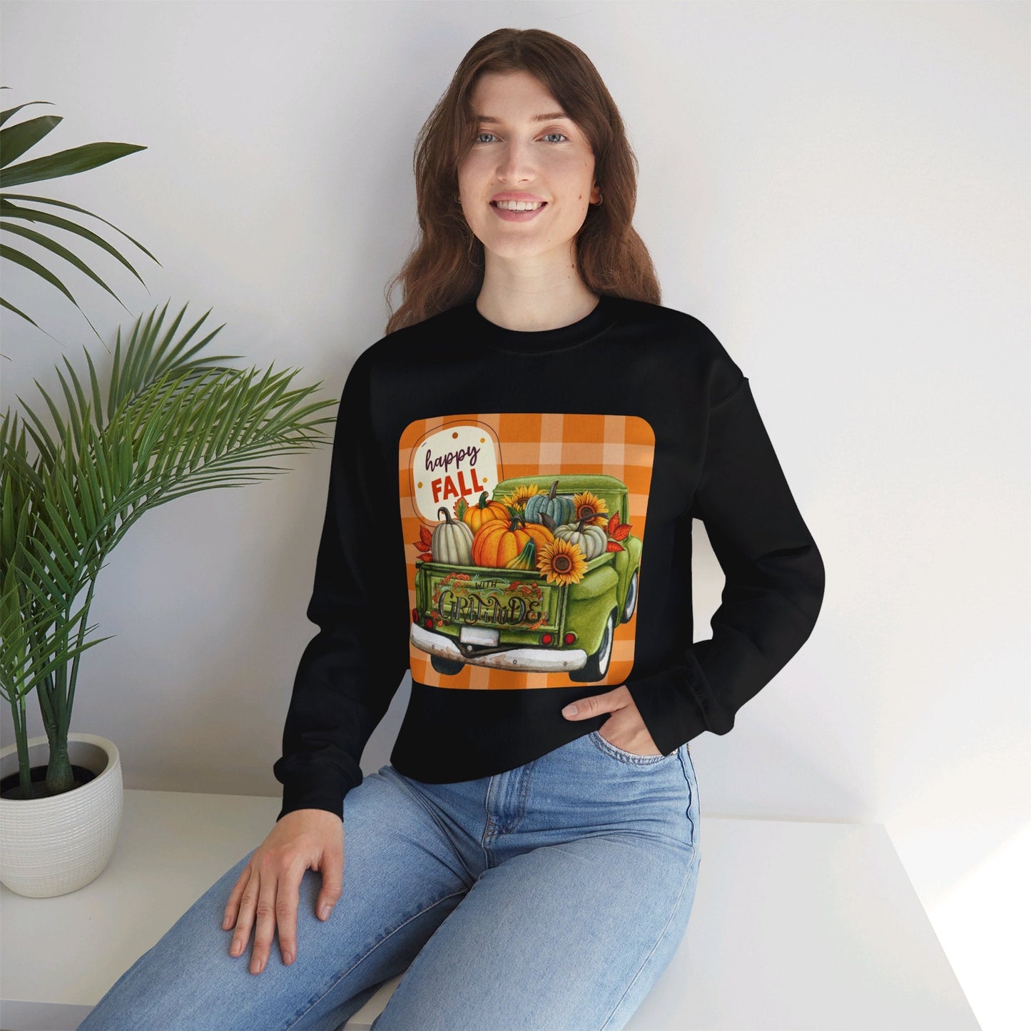 Happy Fall Unisex Heavy Blend™ Crewneck Sweatshirt - SmorgeousByGina