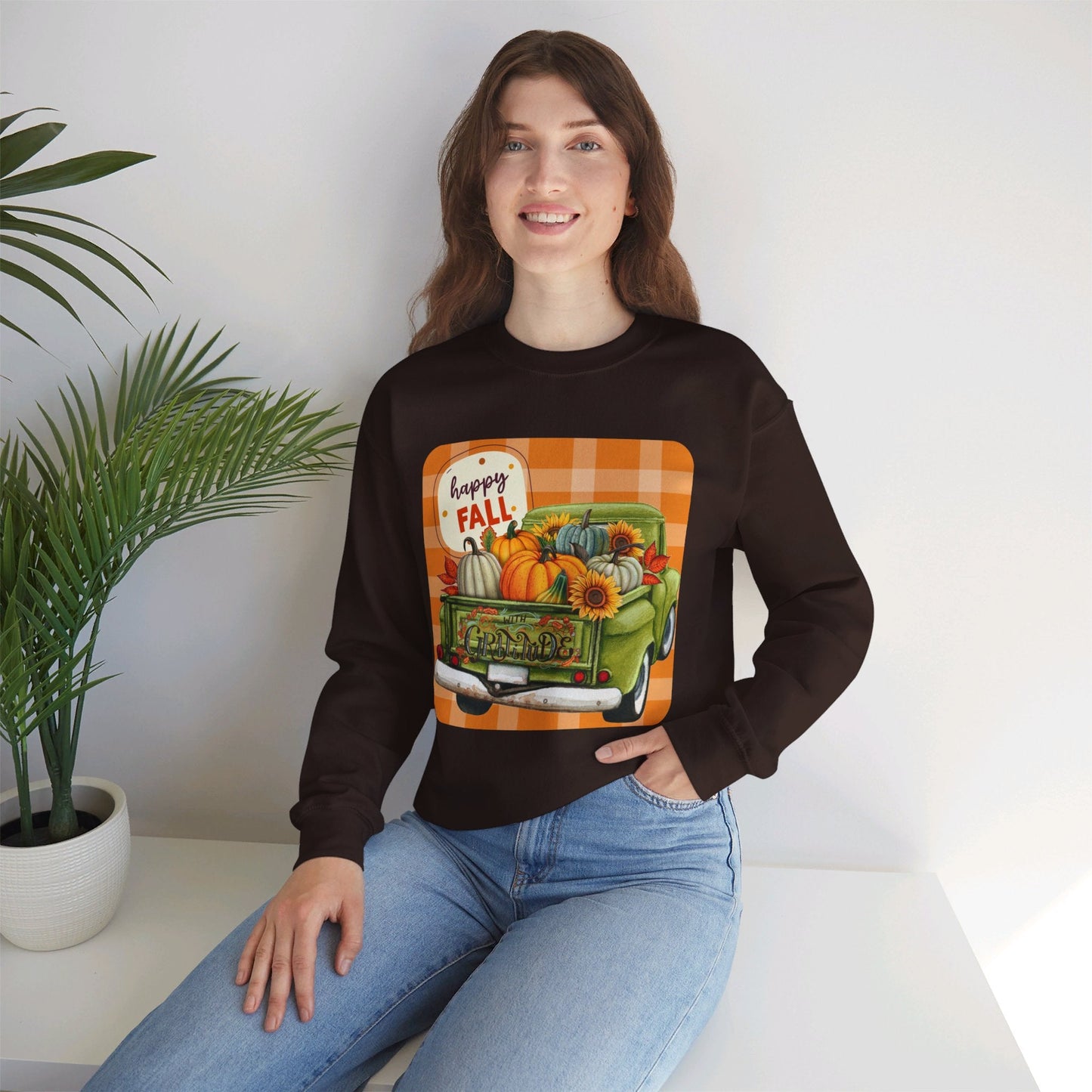 Happy Fall Unisex Heavy Blend™ Crewneck Sweatshirt - SmorgeousByGina