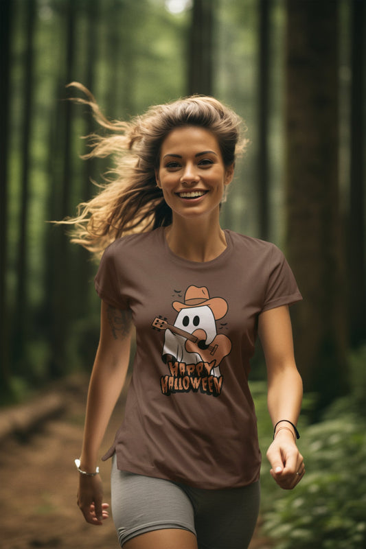 Happy Halloween Ghost Unisex HD Cotton™ T-shirt - SmorgeousByGina