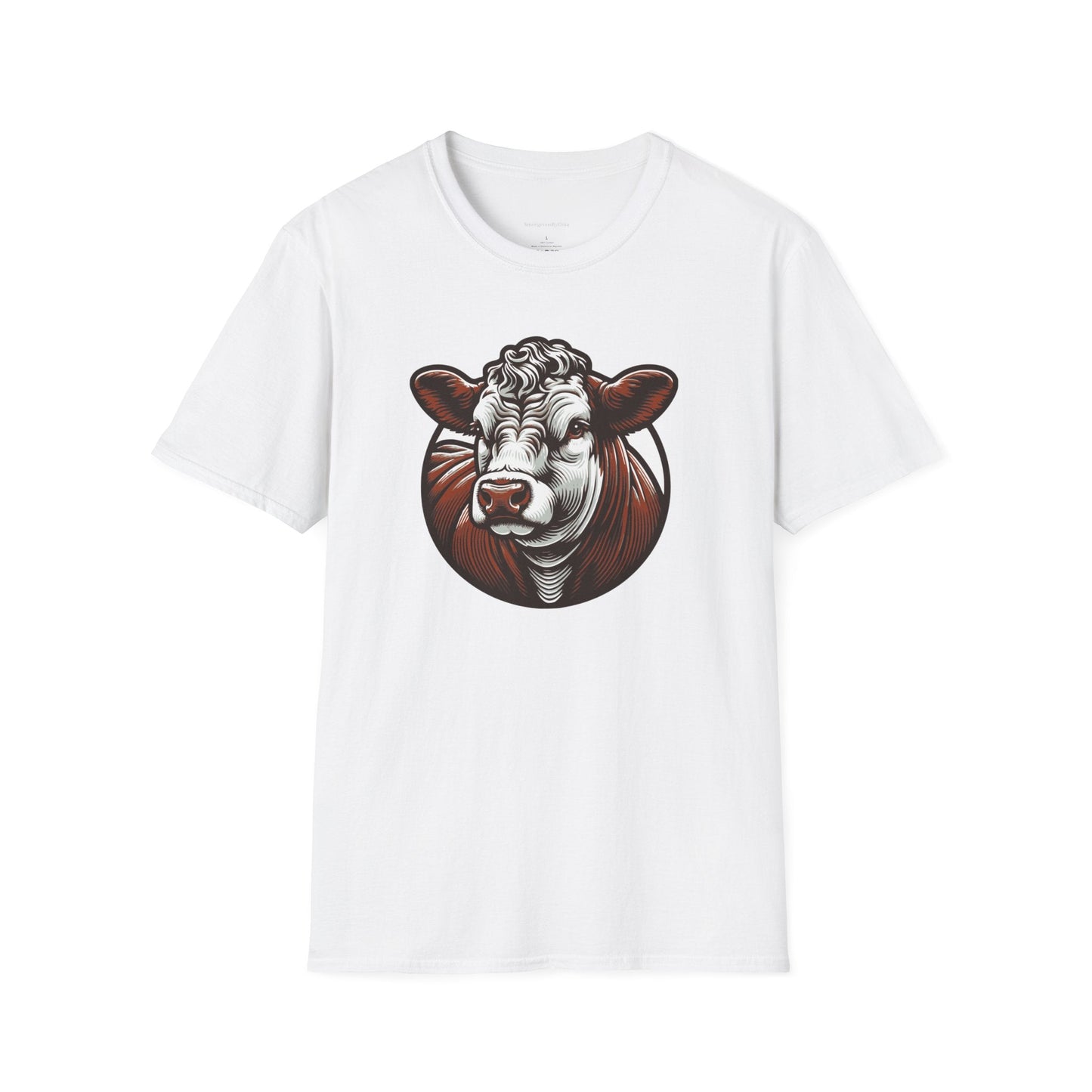 Hereford Cow, Hereford Shirt, Hereford Tee, Eat Beef, Support Ranchers, Unisex, Softstyle T-Shirt - SmorgeousByGina