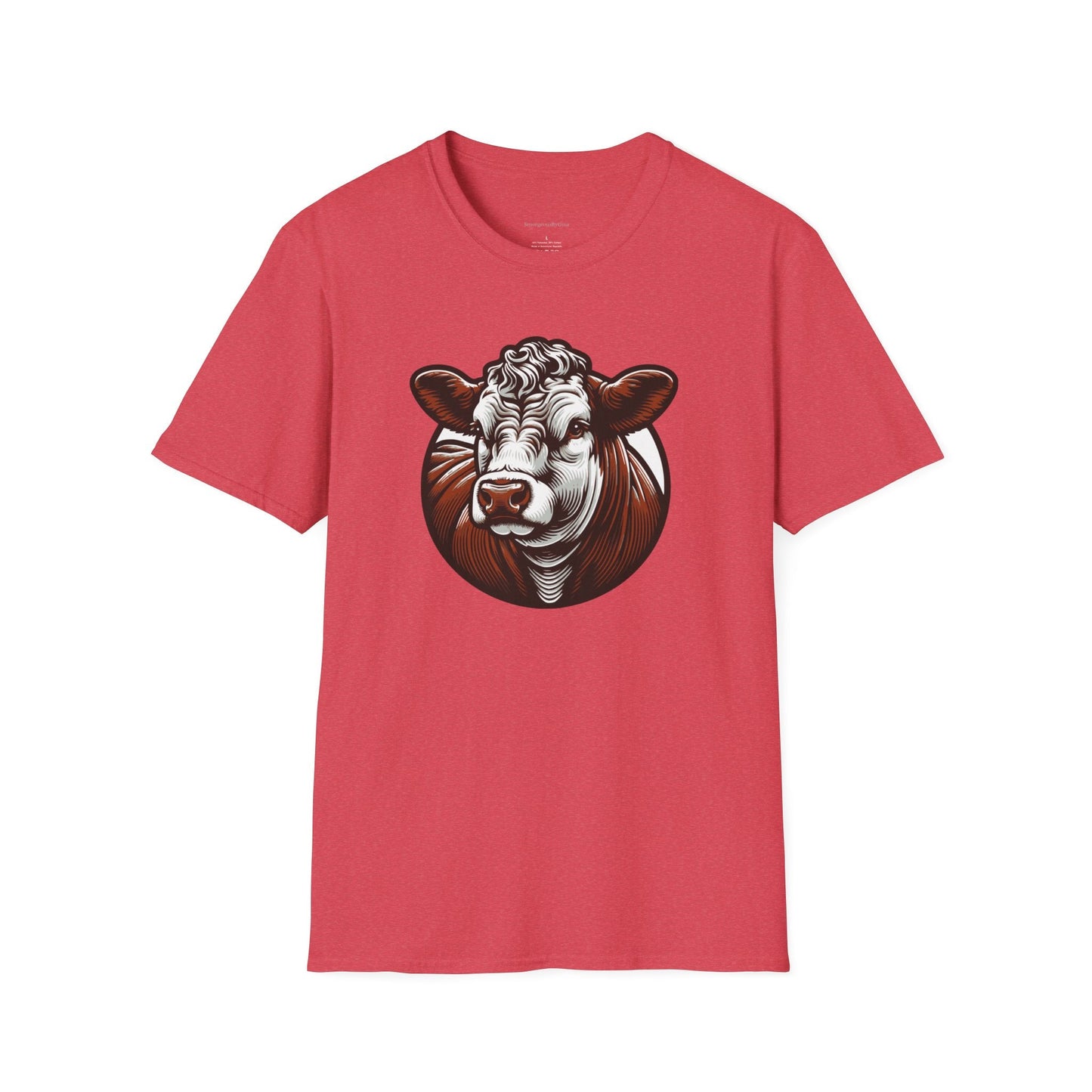 Hereford Cow, Hereford Shirt, Hereford Tee, Eat Beef, Support Ranchers, Unisex, Softstyle T-Shirt - SmorgeousByGina
