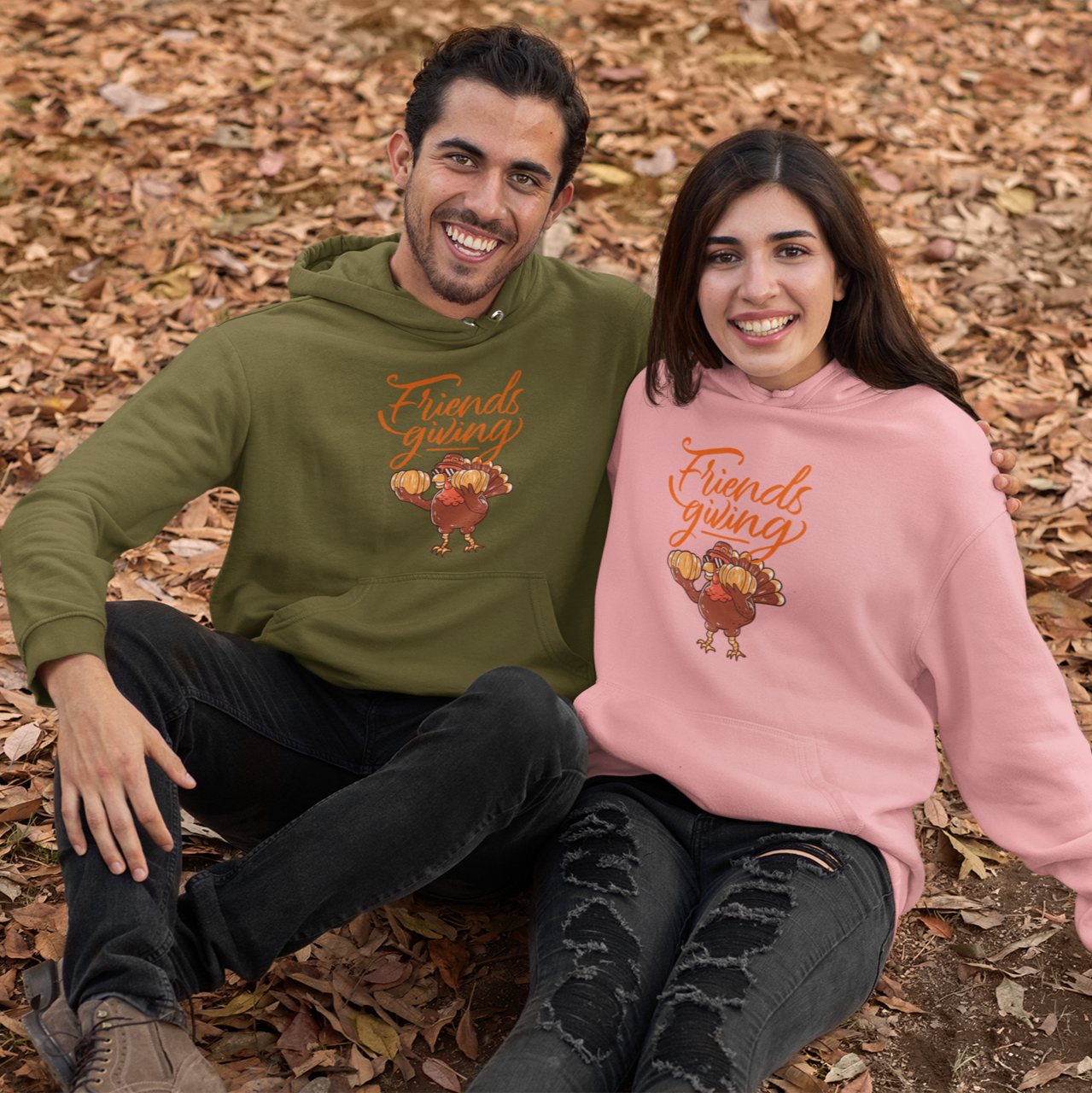 Friendsgiving Turkey Sunglasses Sweatshirt