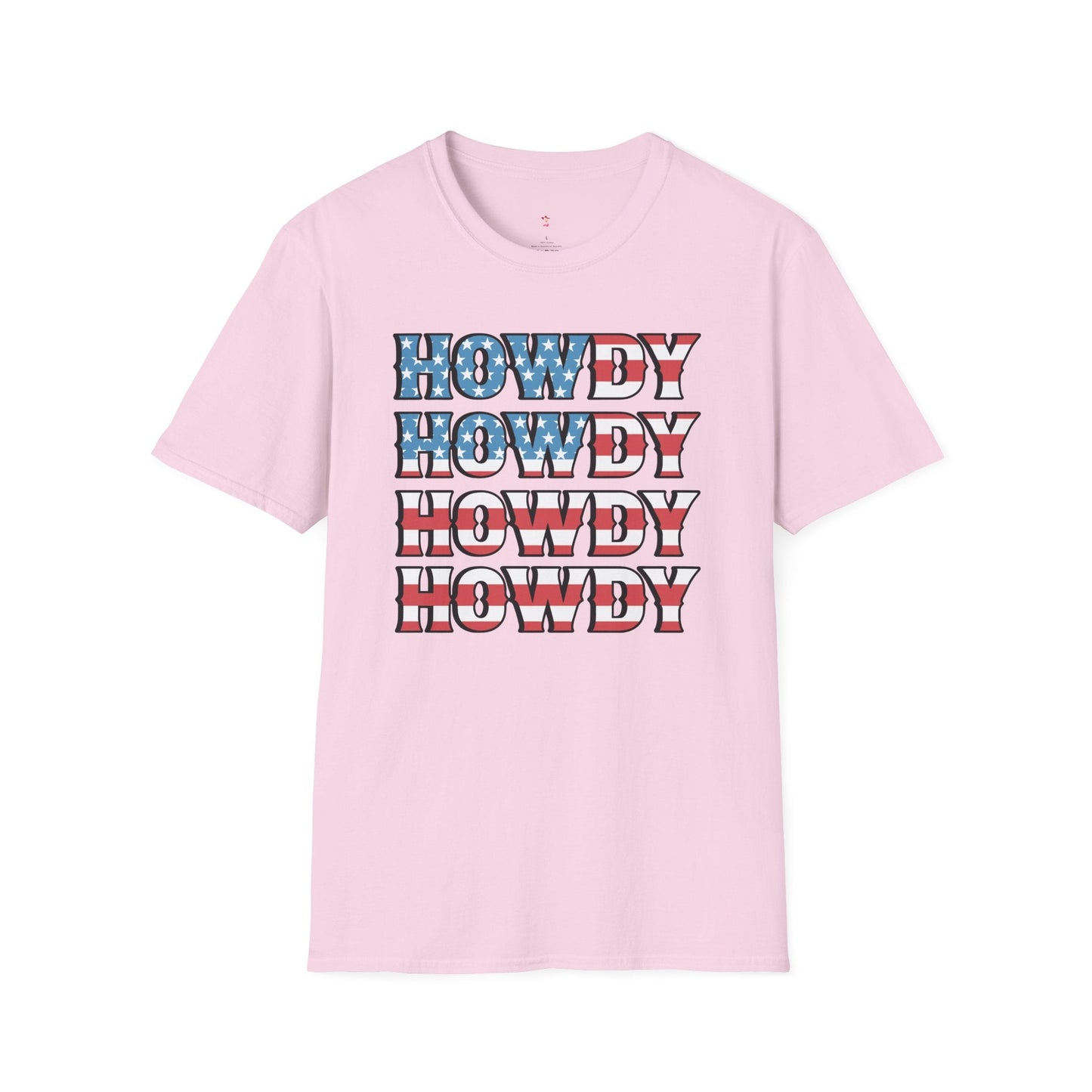 Howdy Tee, 4th of July, Western, Softstyle T-Shirt - SmorgeousByGina