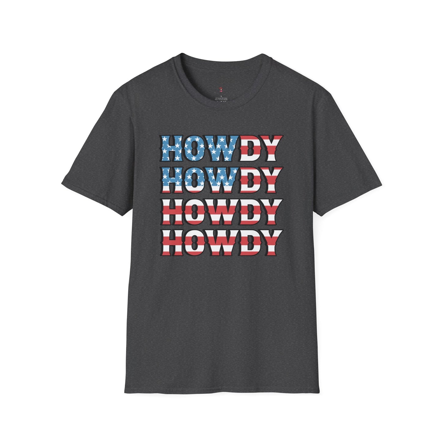Howdy Tee, 4th of July, Western, Softstyle T-Shirt - SmorgeousByGina
