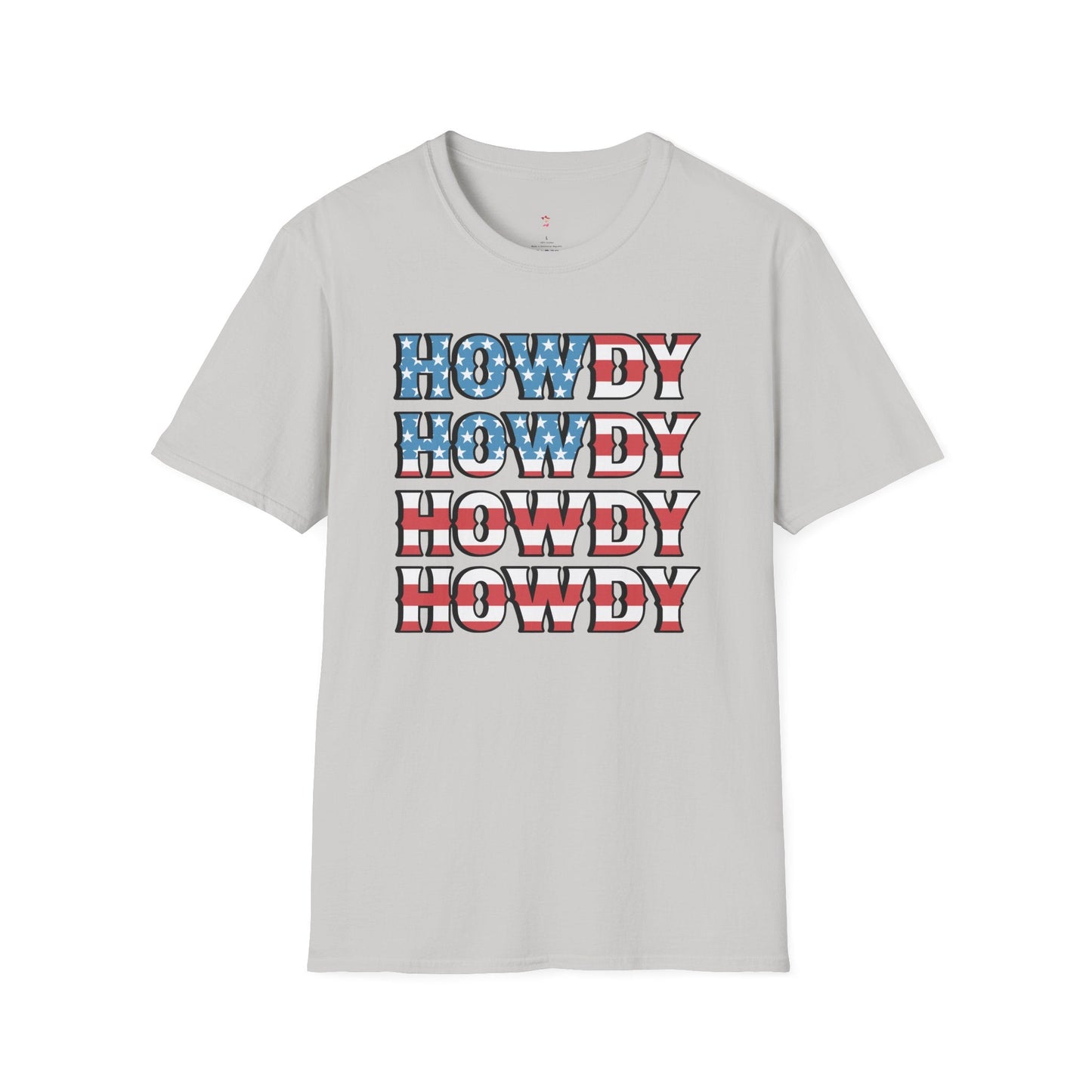 Howdy Tee, 4th of July, Western, Softstyle T-Shirt - SmorgeousByGina