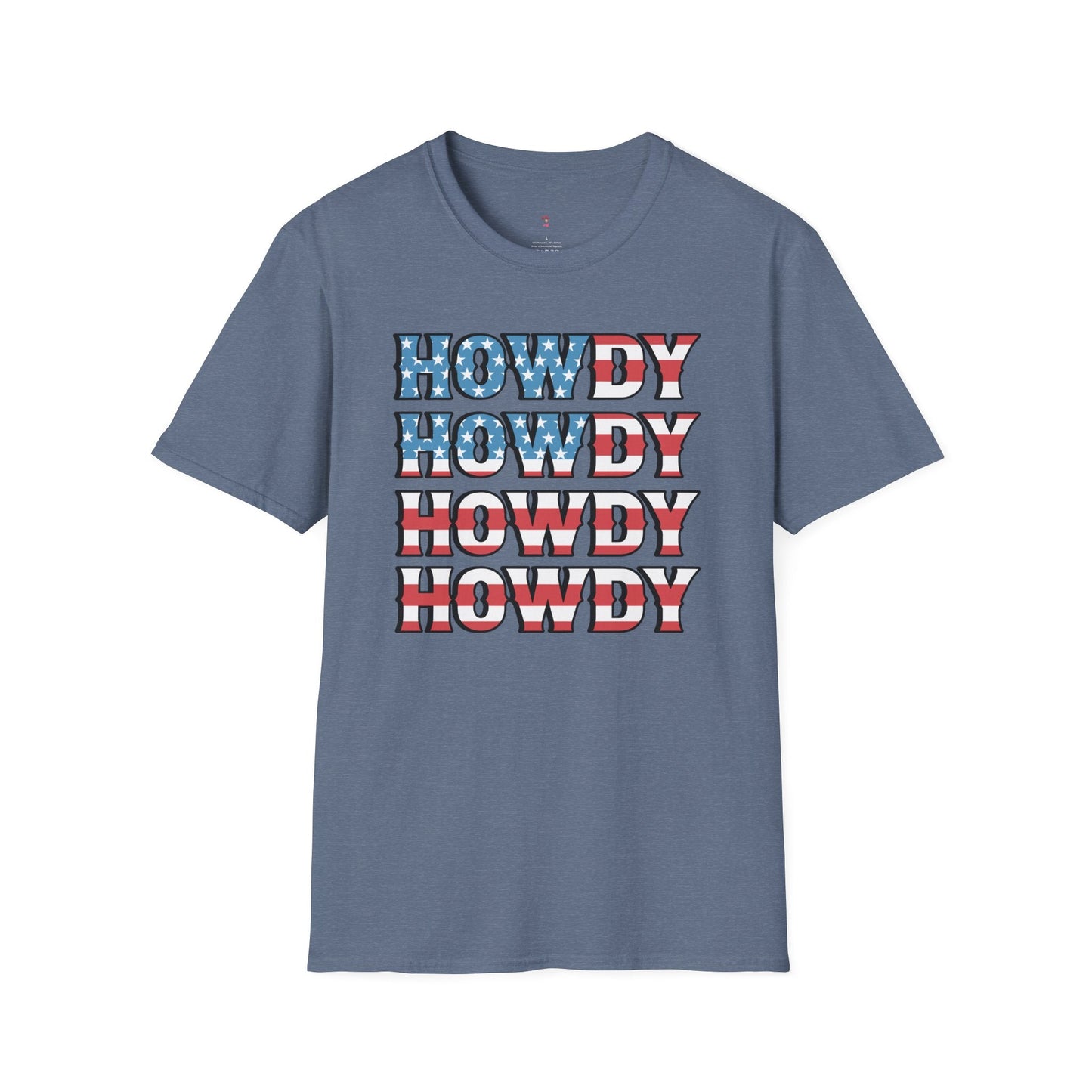 Howdy Tee, 4th of July, Western, Softstyle T-Shirt - SmorgeousByGina