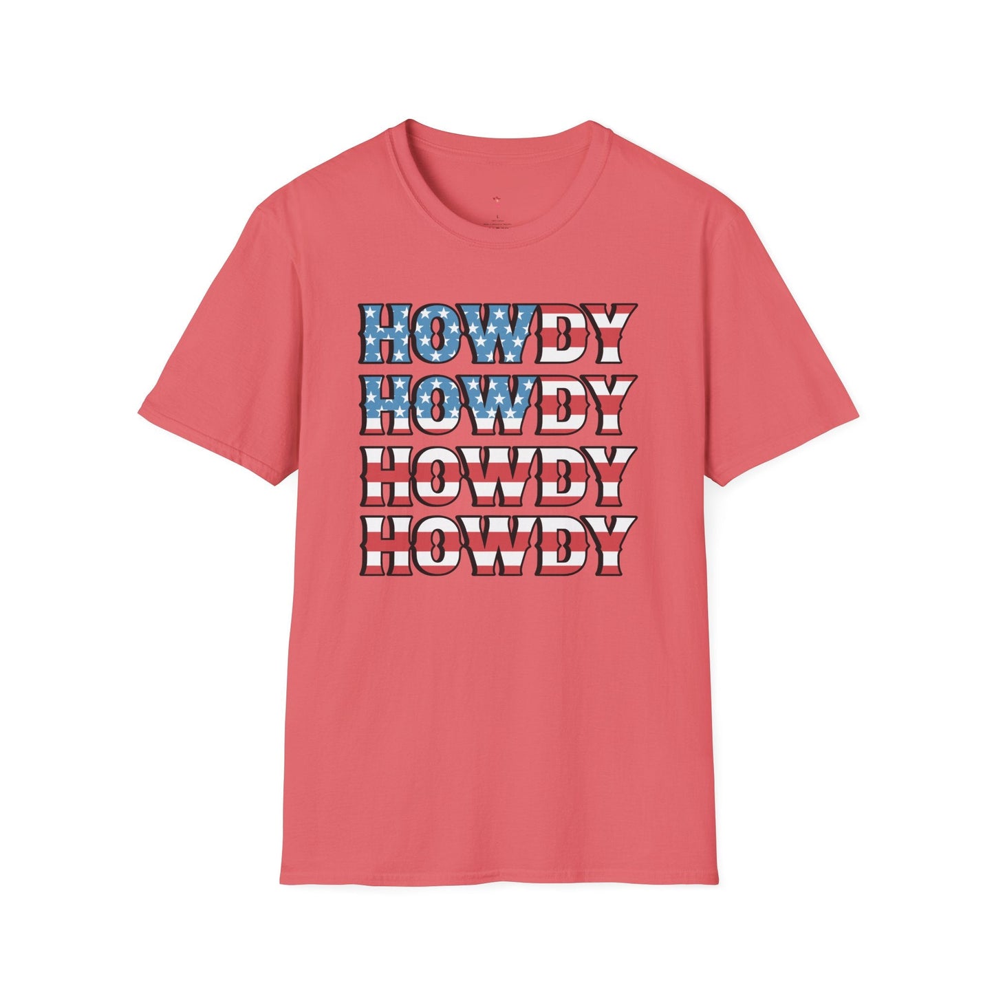 Howdy Tee, 4th of July, Western, Softstyle T-Shirt - SmorgeousByGina