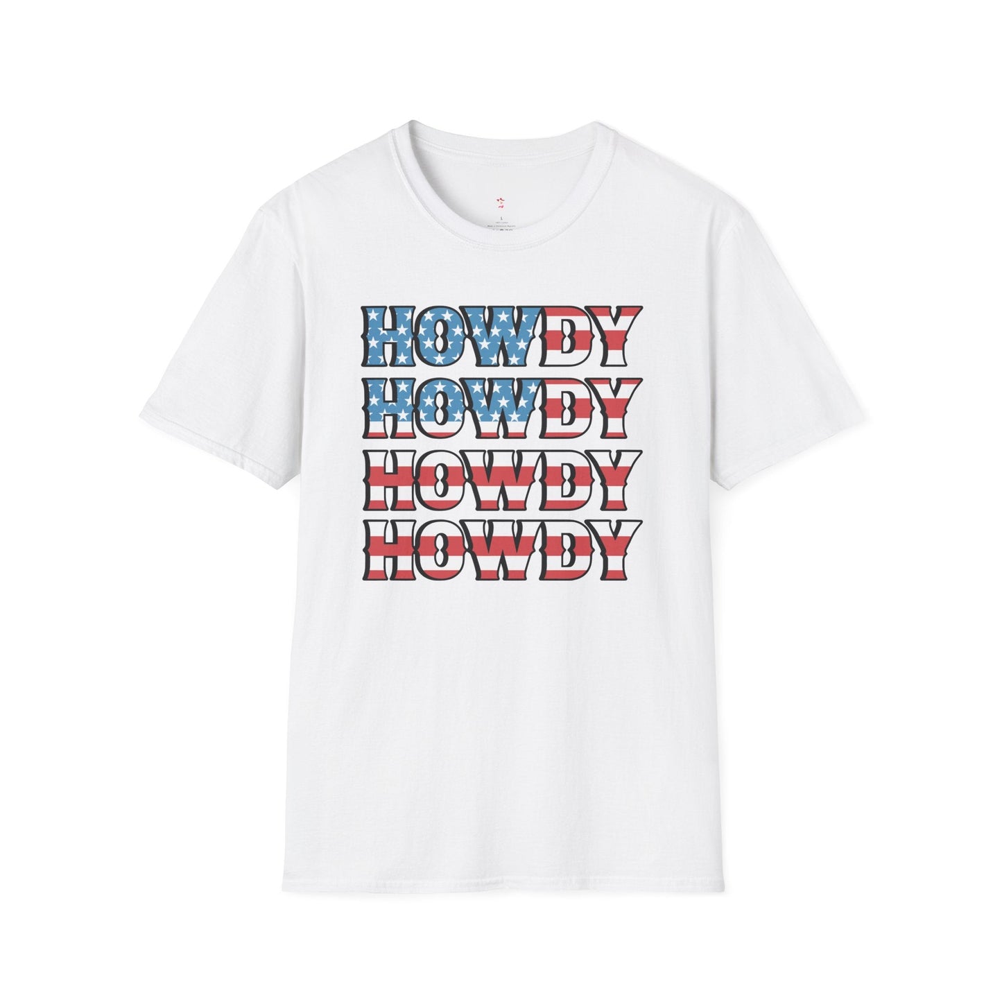 Howdy Tee, 4th of July, Western, Softstyle T-Shirt - SmorgeousByGina