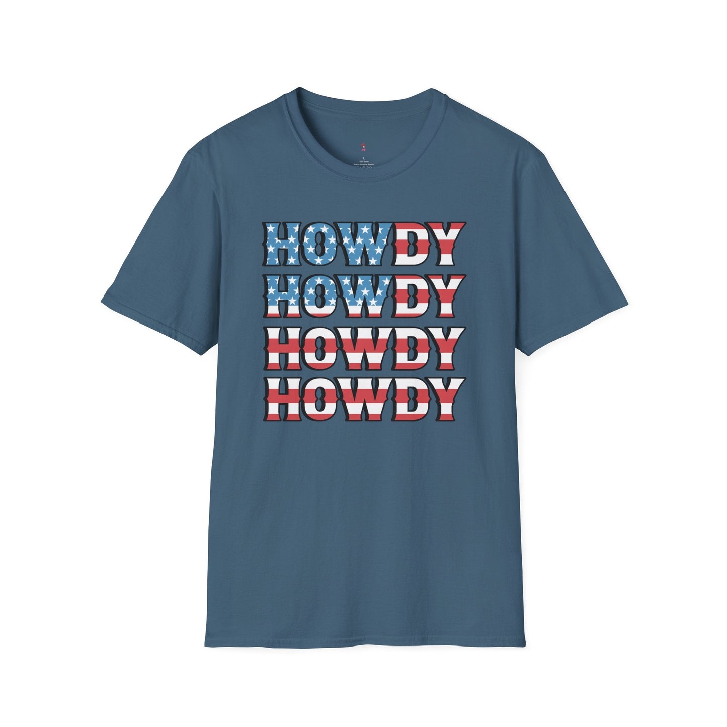 Howdy Tee, 4th of July, Western, Softstyle T-Shirt - SmorgeousByGina