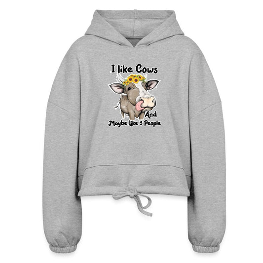 I Like Cows Women’s Cropped Hoodie - SmorgeousByGina