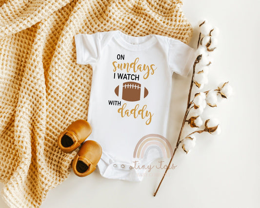 On Sundays I Watch Football With Daddy Bodysuit