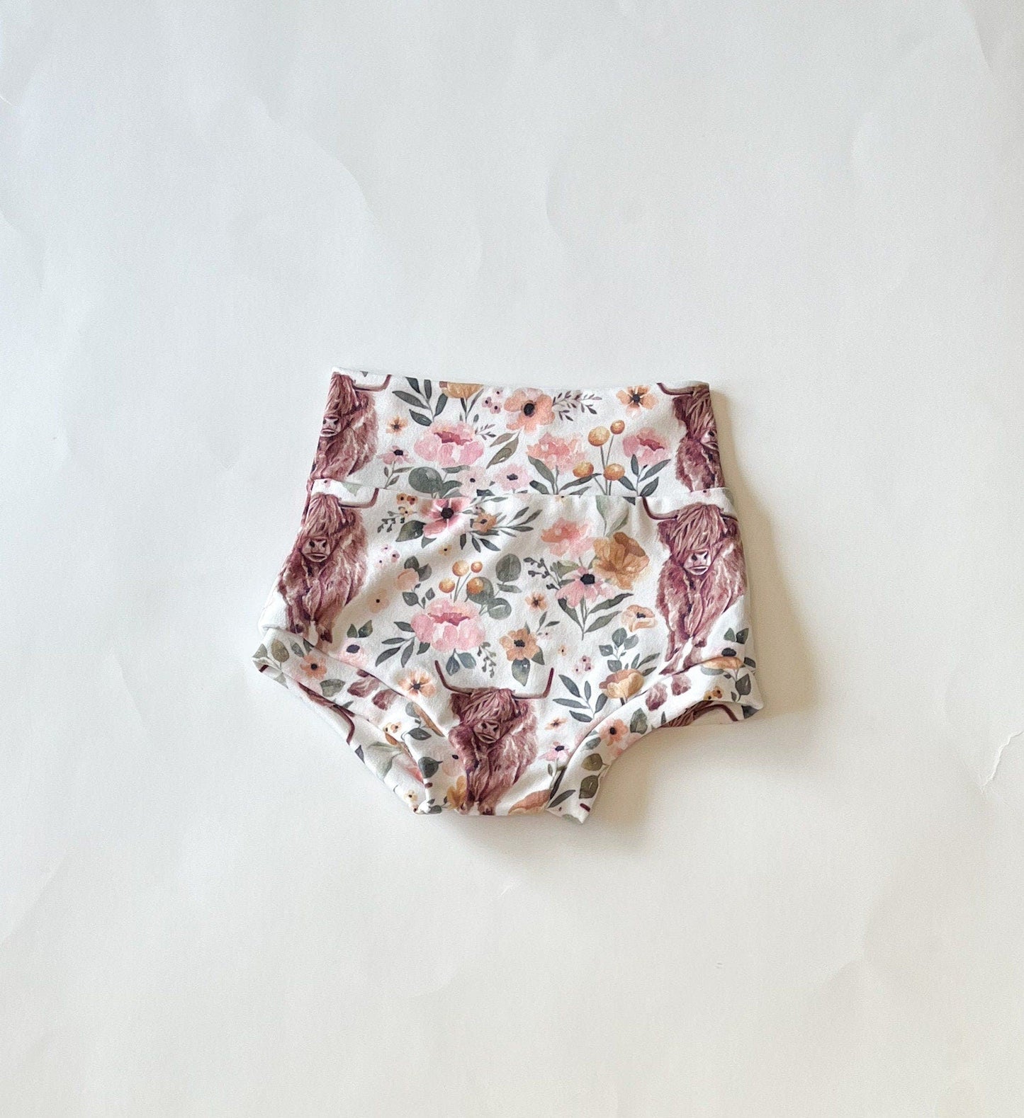 Little Cowgirl Highland Cow Bummies Set