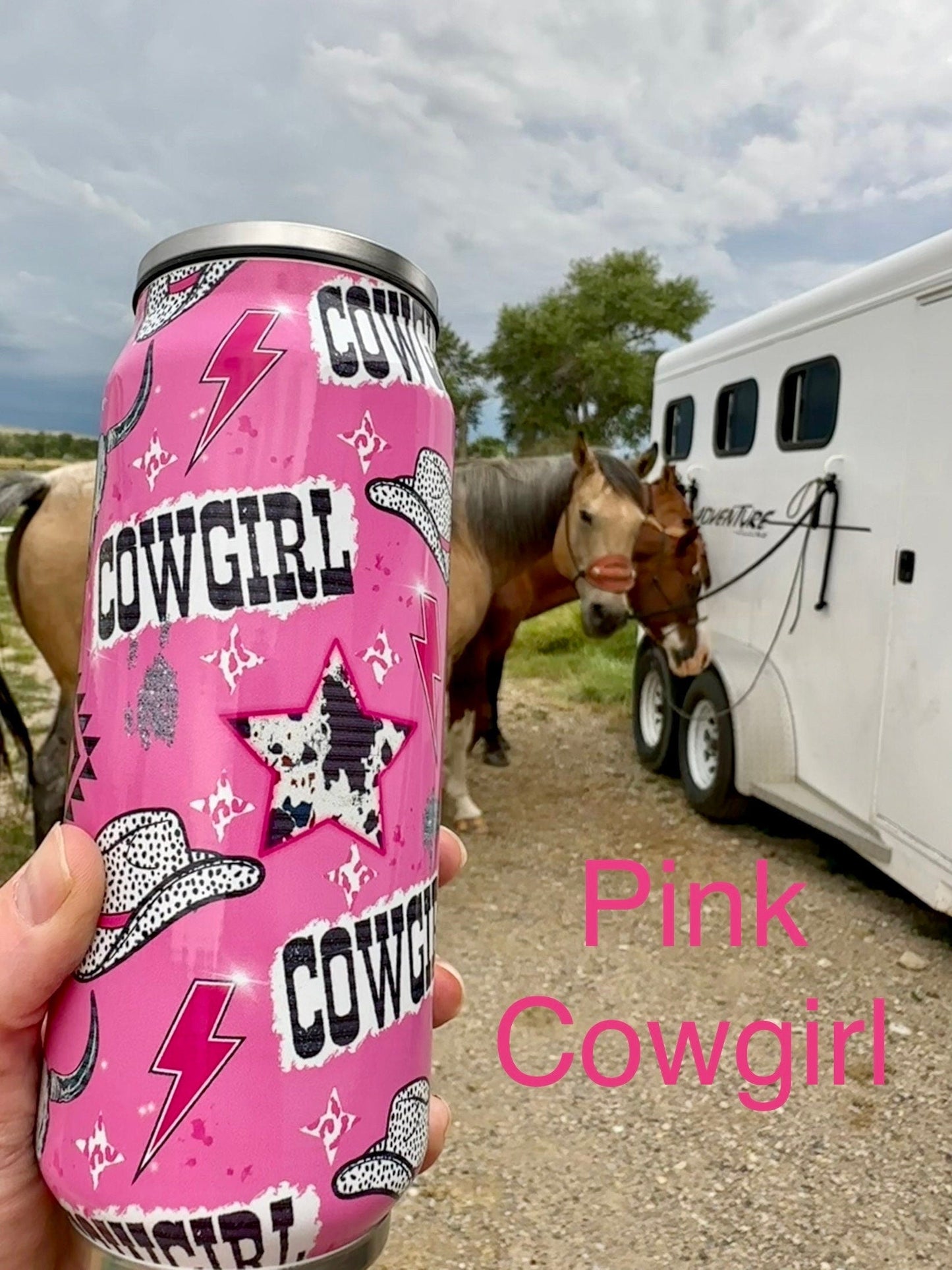 Western Tumbler: Stainless Steel Cowgirl/Cowboy Water Bottle