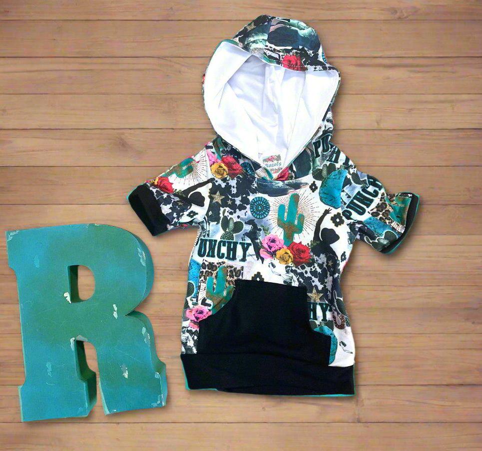 Punchy Cowgirl Set | Girls Western Hoodie & Joggers | Retro Rodeo Outfit