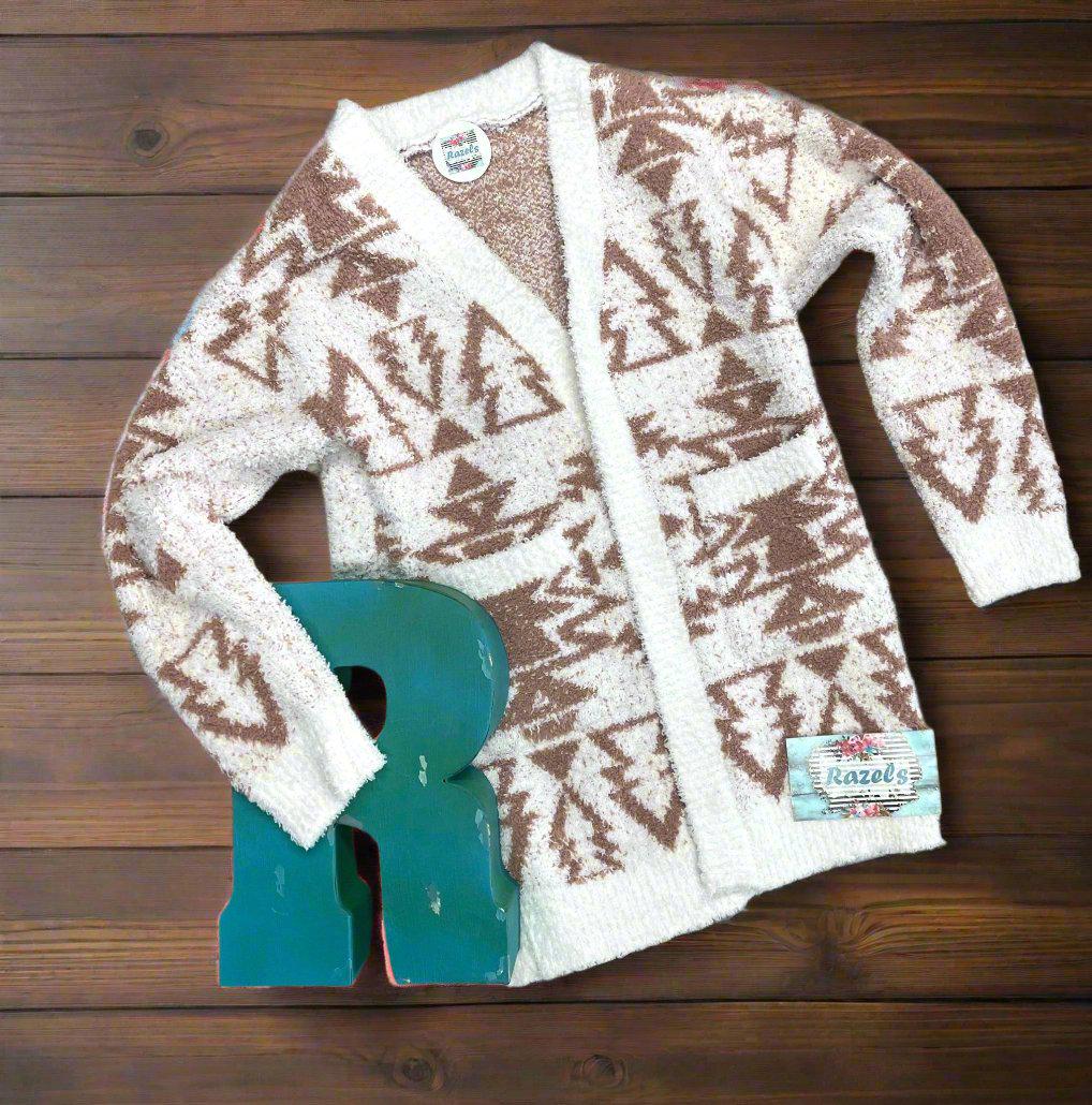 Girls Fall Sweater Cowgirl Sweater Southwestern Sweaters Girls Western Sweater Cozy Cardigan