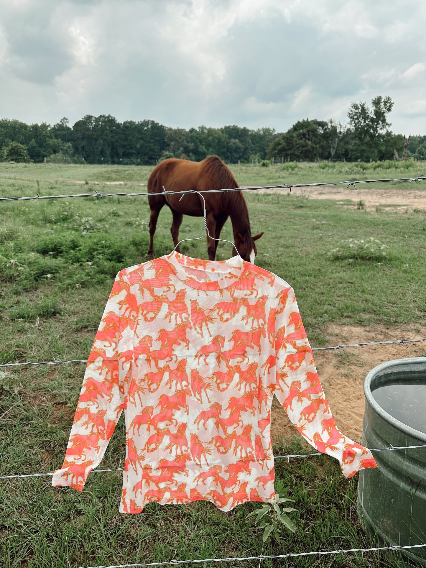 The Neon Wild Horse Mesh Top
