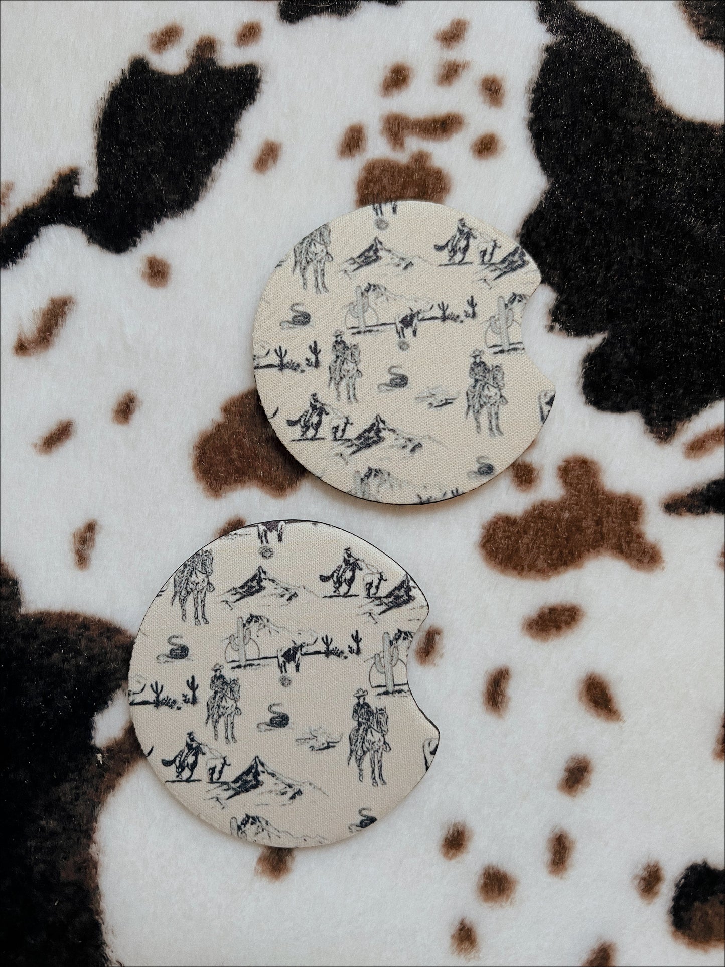 CREAM FARM CAR COASTERS