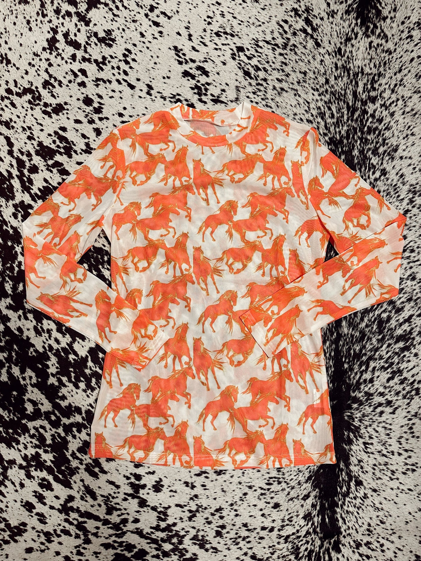 The Neon Wild Horse Mesh Top