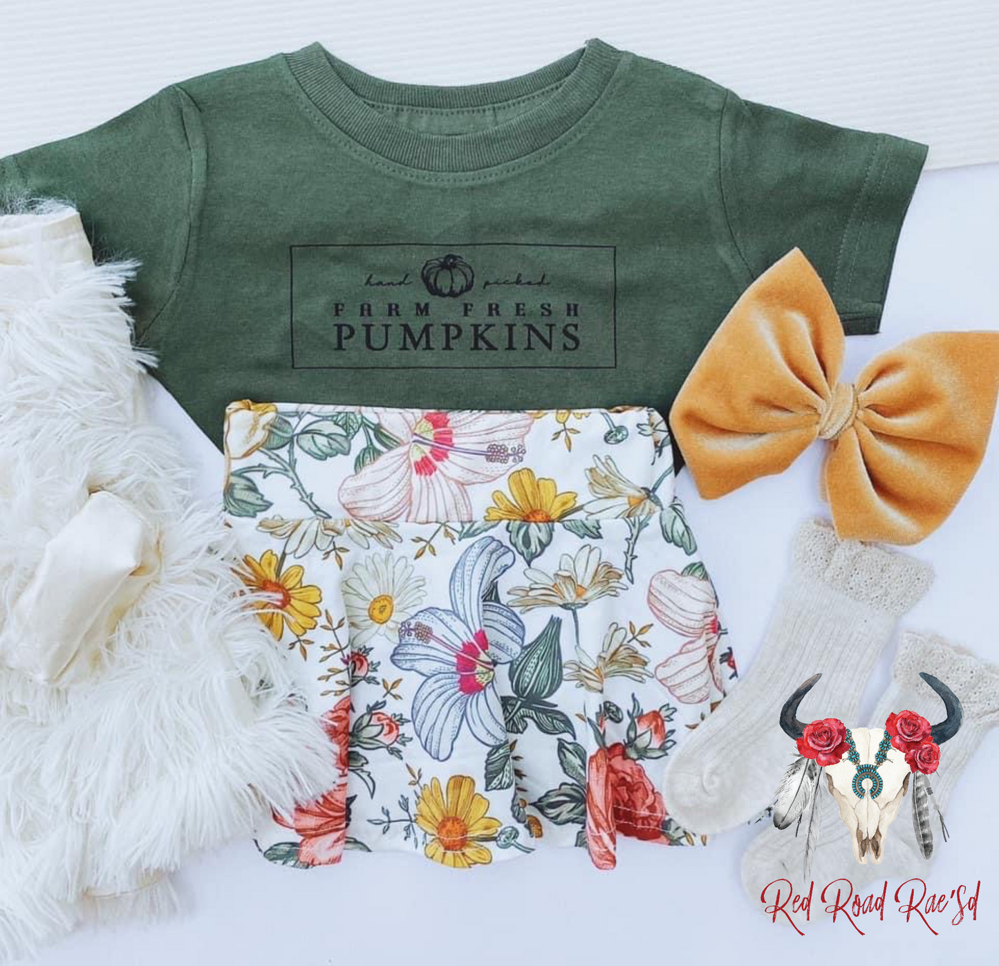 Vintage Fall Floral Skirt