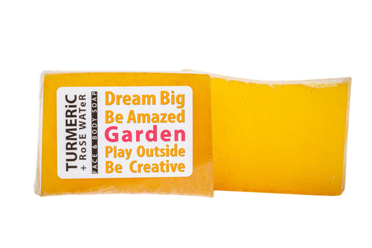 TURMERiC + Rose WATeR FACE & BODY SOAP  5 oz.