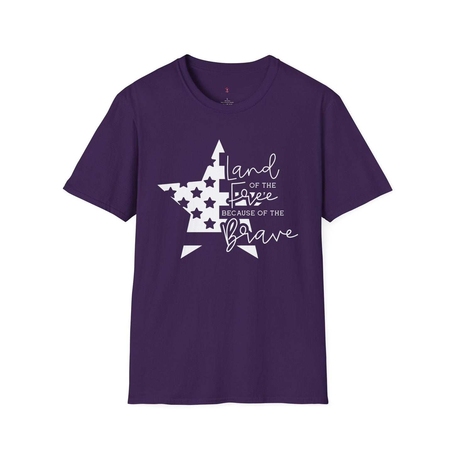 Land of the Free, 4th of July, Brave, Softstyle T-Shirt - SmorgeousByGina