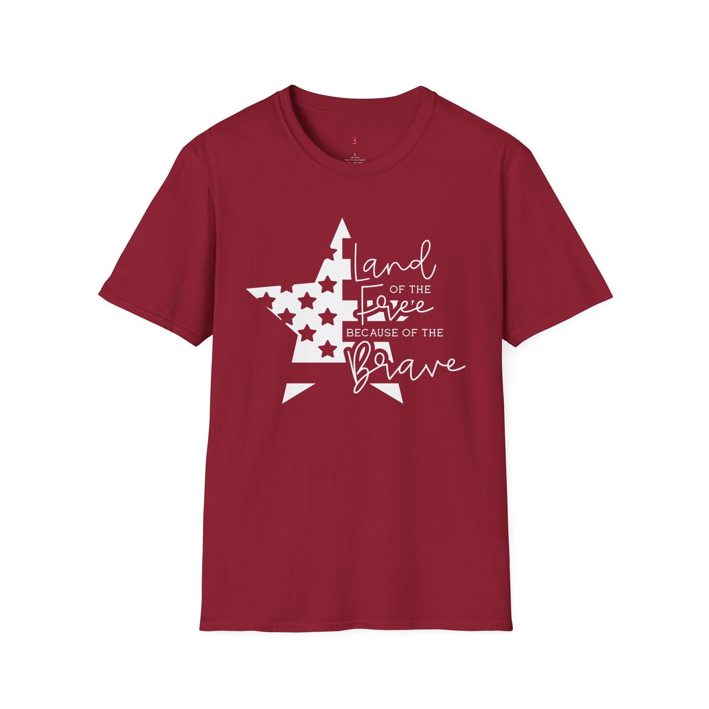 Land of the Free, 4th of July, Brave, Softstyle T-Shirt - SmorgeousByGina