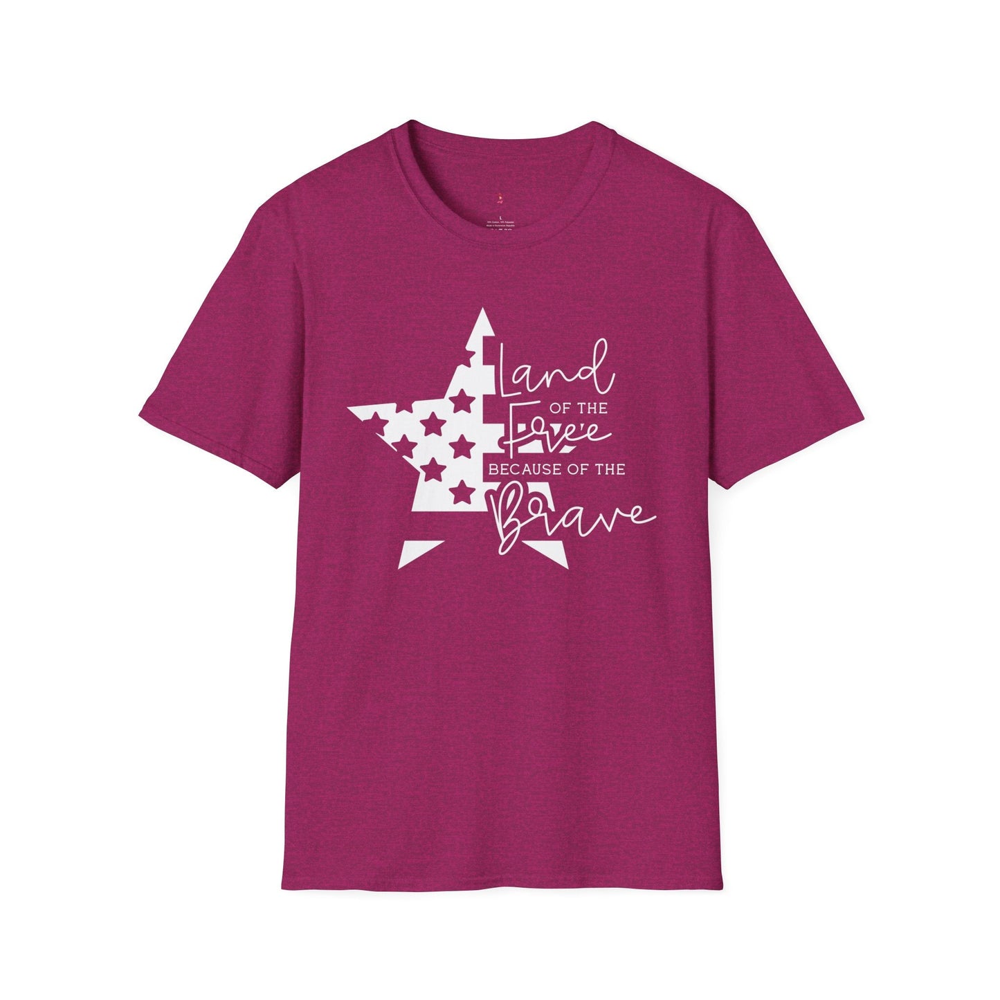 Land of the Free, 4th of July, Brave, Softstyle T-Shirt - SmorgeousByGina