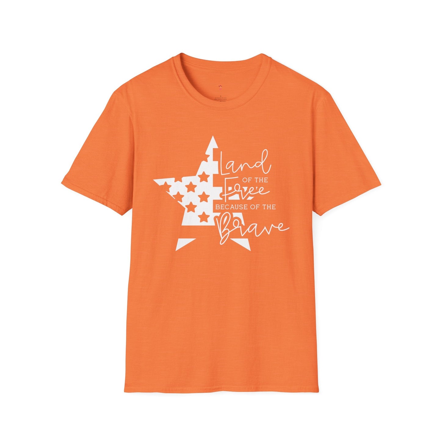 Land of the Free, 4th of July, Brave, Softstyle T-Shirt - SmorgeousByGina