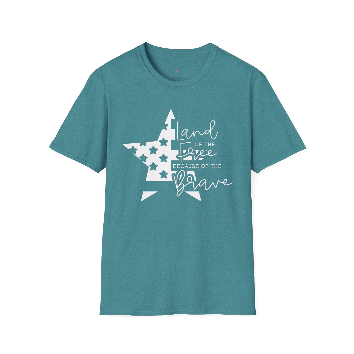 Land of the Free, 4th of July, Brave, Softstyle T-Shirt - SmorgeousByGina