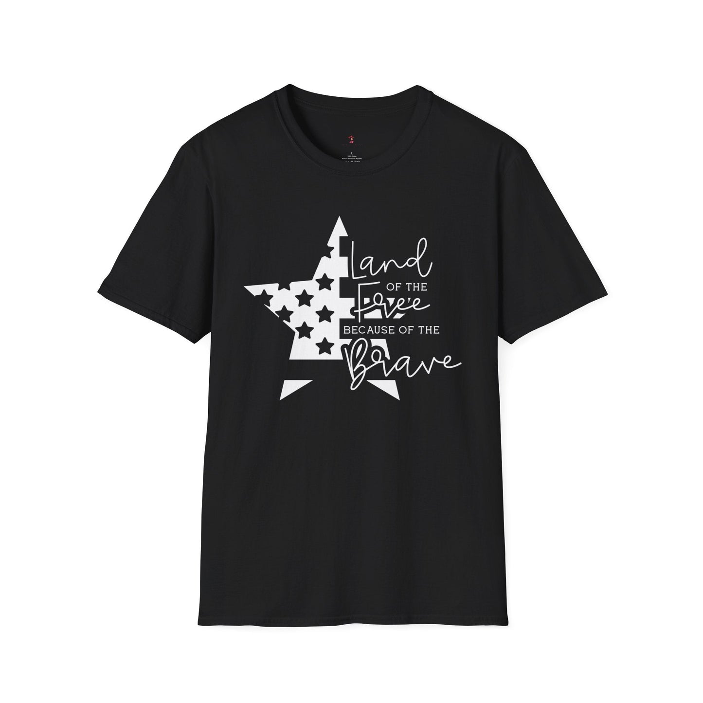 Land of the Free, 4th of July, Brave, Softstyle T-Shirt - SmorgeousByGina