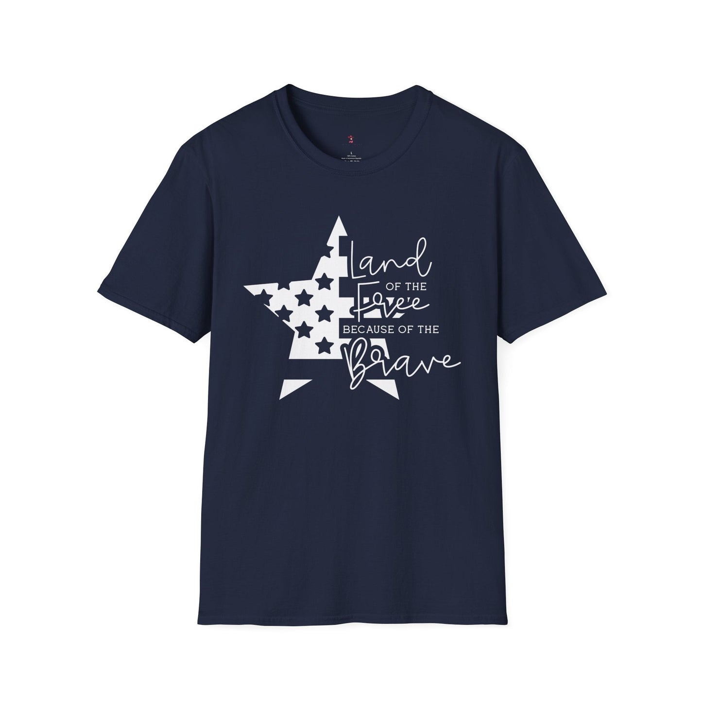 Land of the Free, 4th of July, Brave, Softstyle T-Shirt - SmorgeousByGina