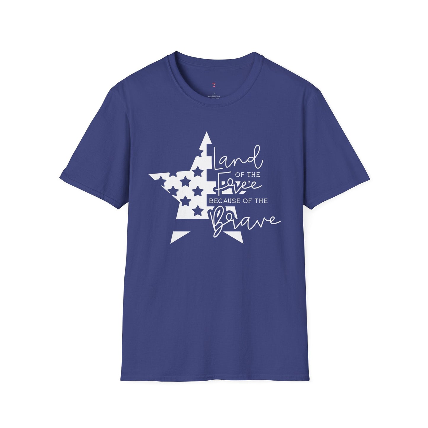 Land of the Free, 4th of July, Brave, Softstyle T-Shirt - SmorgeousByGina