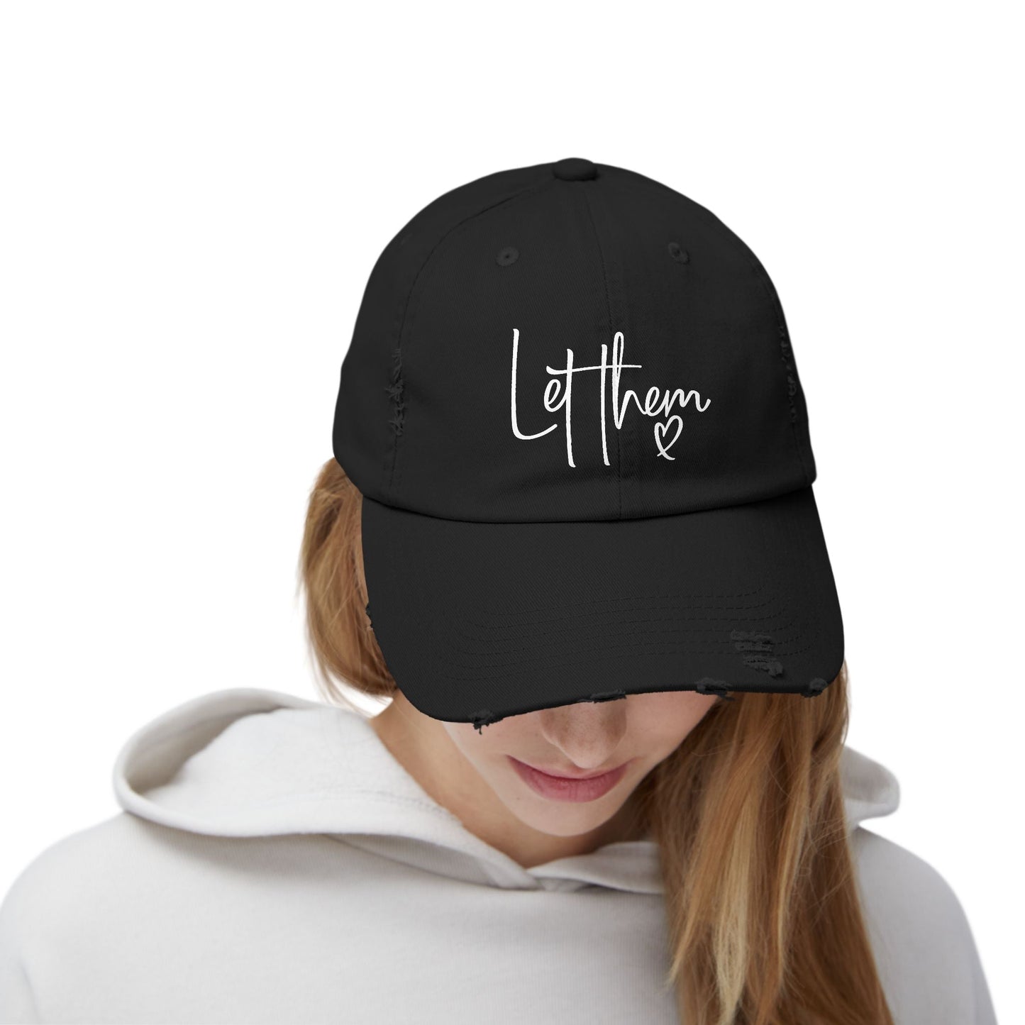 Let Them Unisex Distressed Cap - SmorgeousByGina