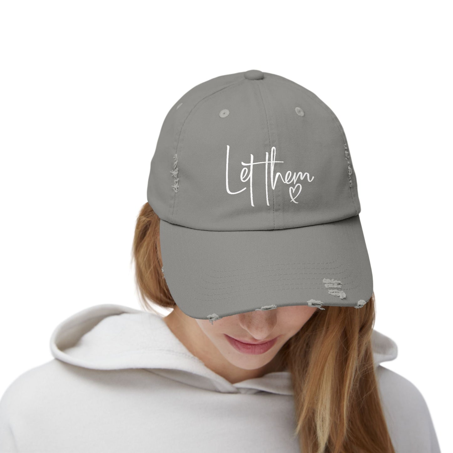 Let Them Unisex Distressed Cap - SmorgeousByGina