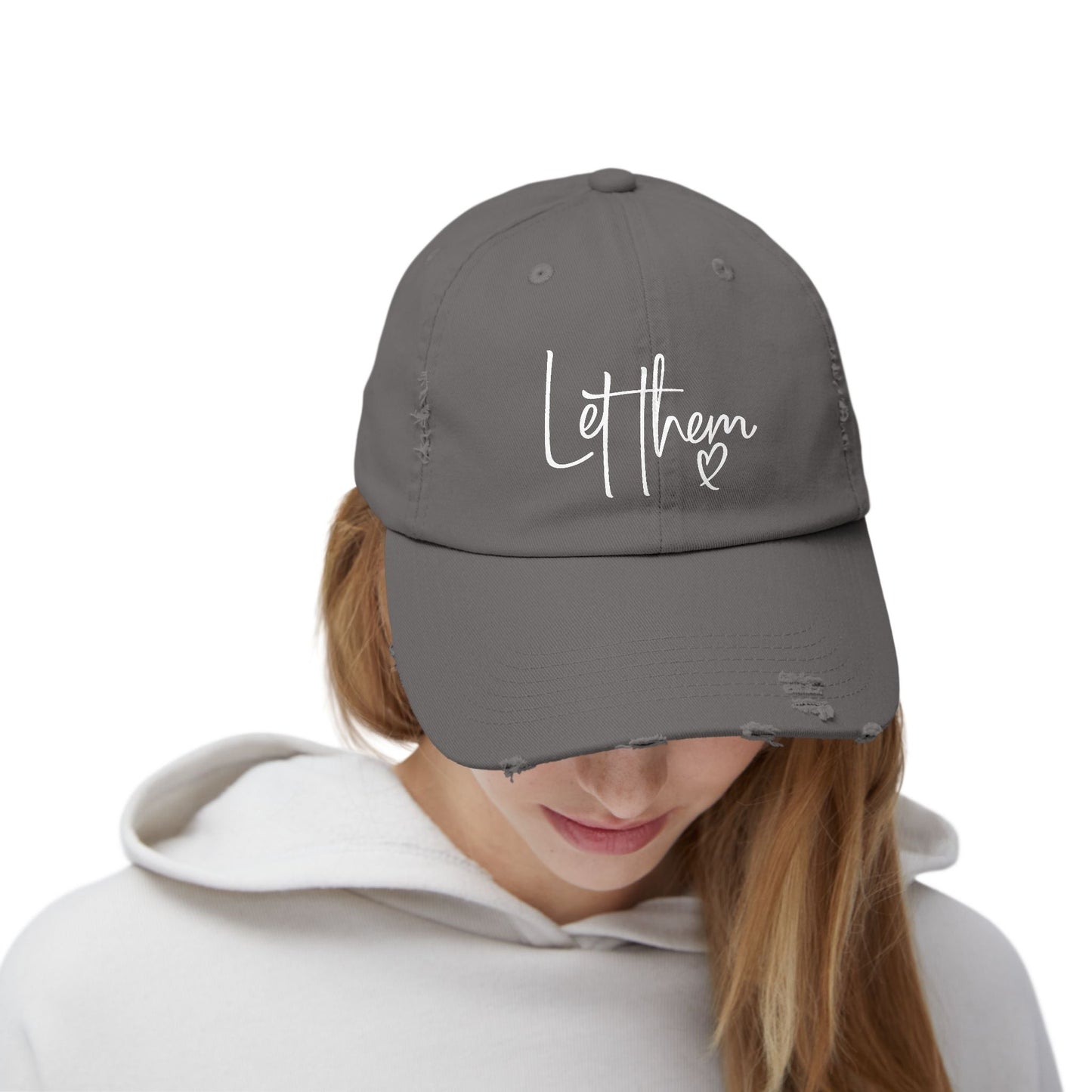 Let Them Unisex Distressed Cap - SmorgeousByGina