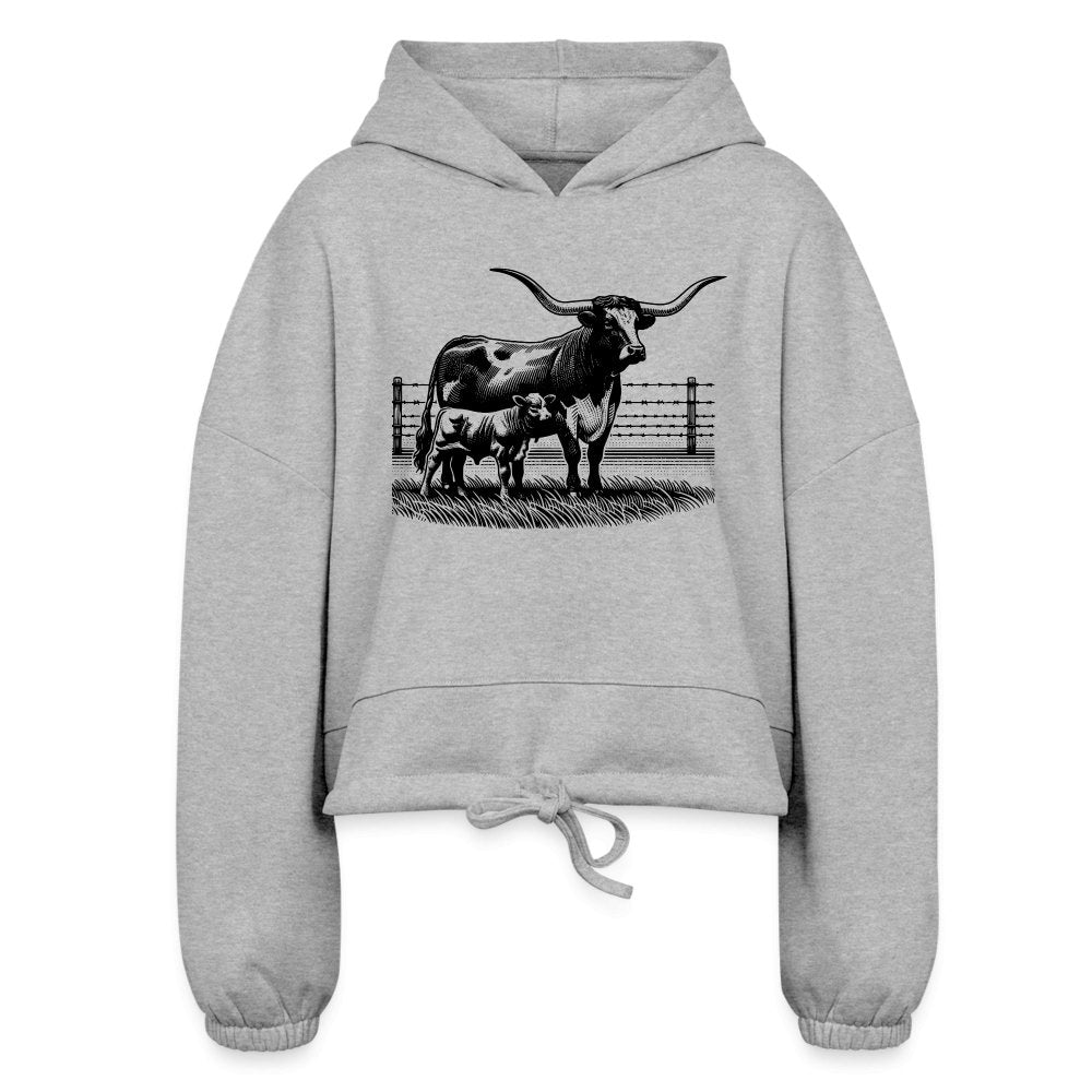 Longhorn Women’s Cropped Hoodie - SmorgeousByGina