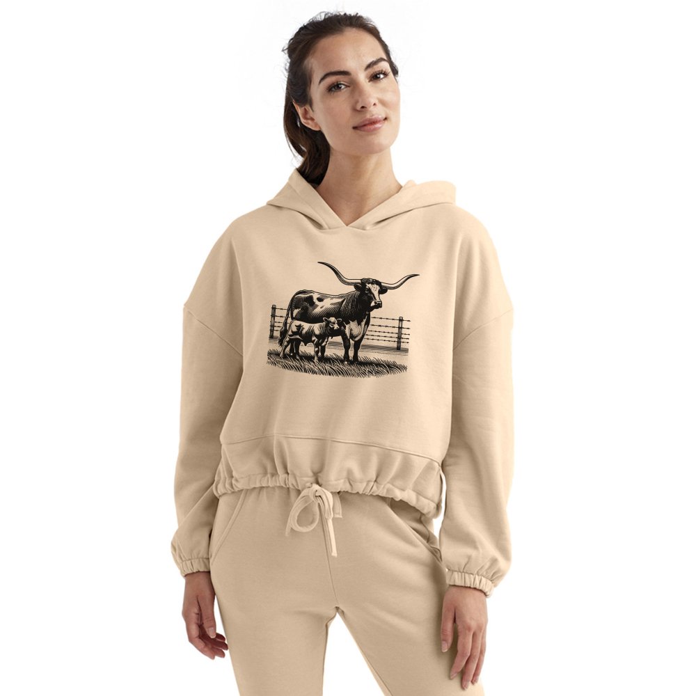 Longhorn Women’s Cropped Hoodie - SmorgeousByGina