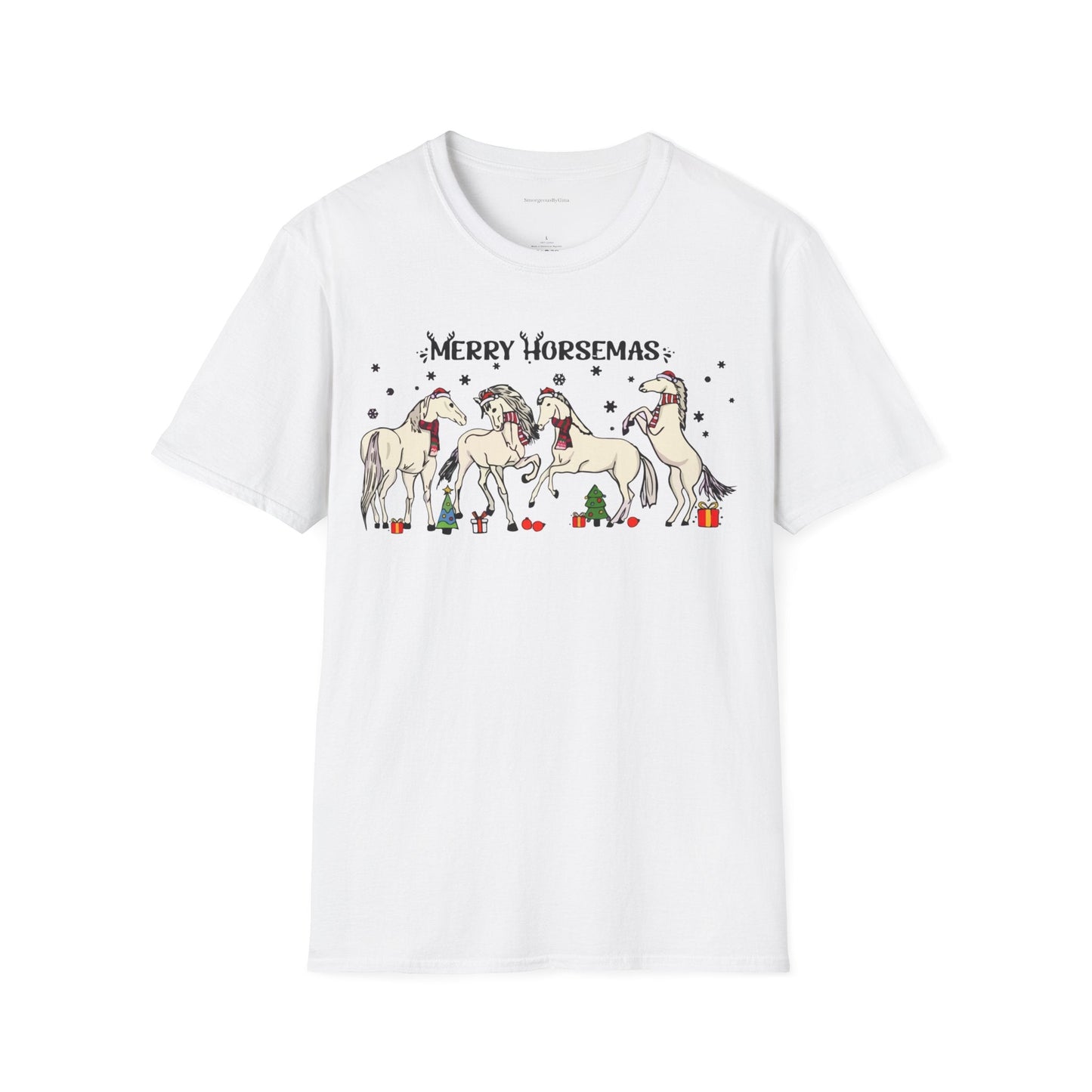 Merry Horsemas, Christmas Shirt, Softstyle T-Shirt - SmorgeousByGina