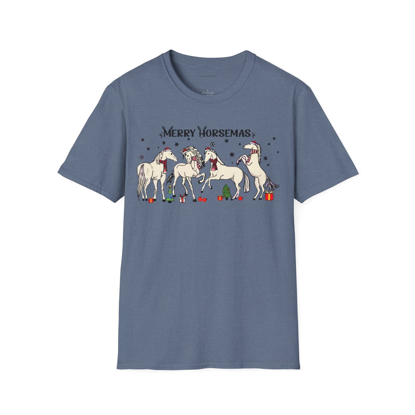 Merry Horsemas, Christmas Shirt, Softstyle T-Shirt - SmorgeousByGina