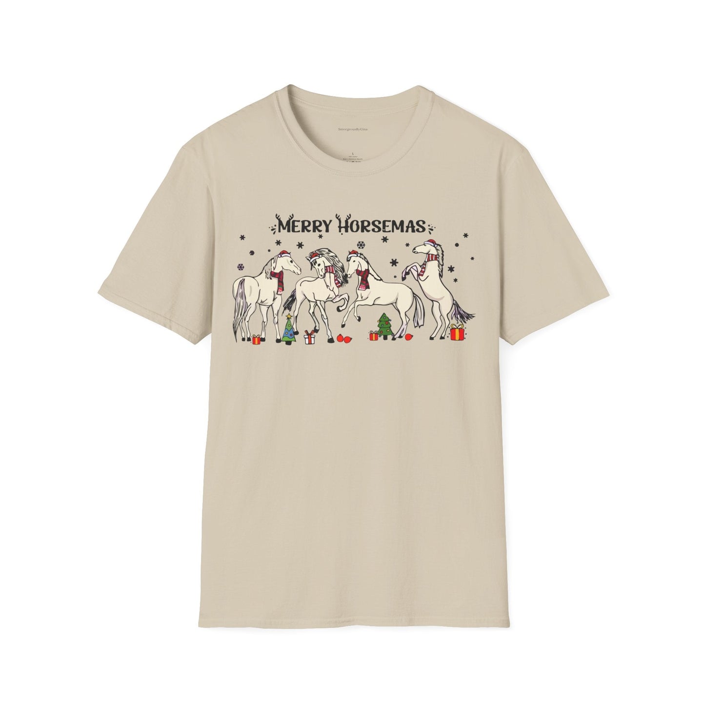 Merry Horsemas, Christmas Shirt, Softstyle T-Shirt - SmorgeousByGina