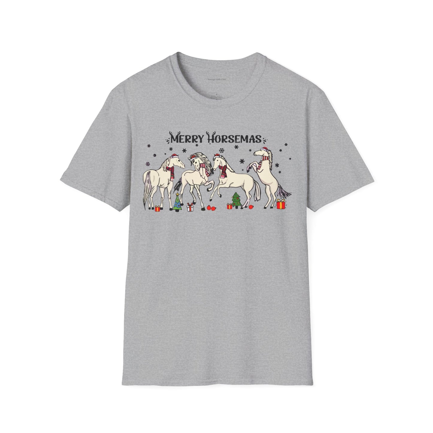 Merry Horsemas, Christmas Shirt, Softstyle T-Shirt - SmorgeousByGina