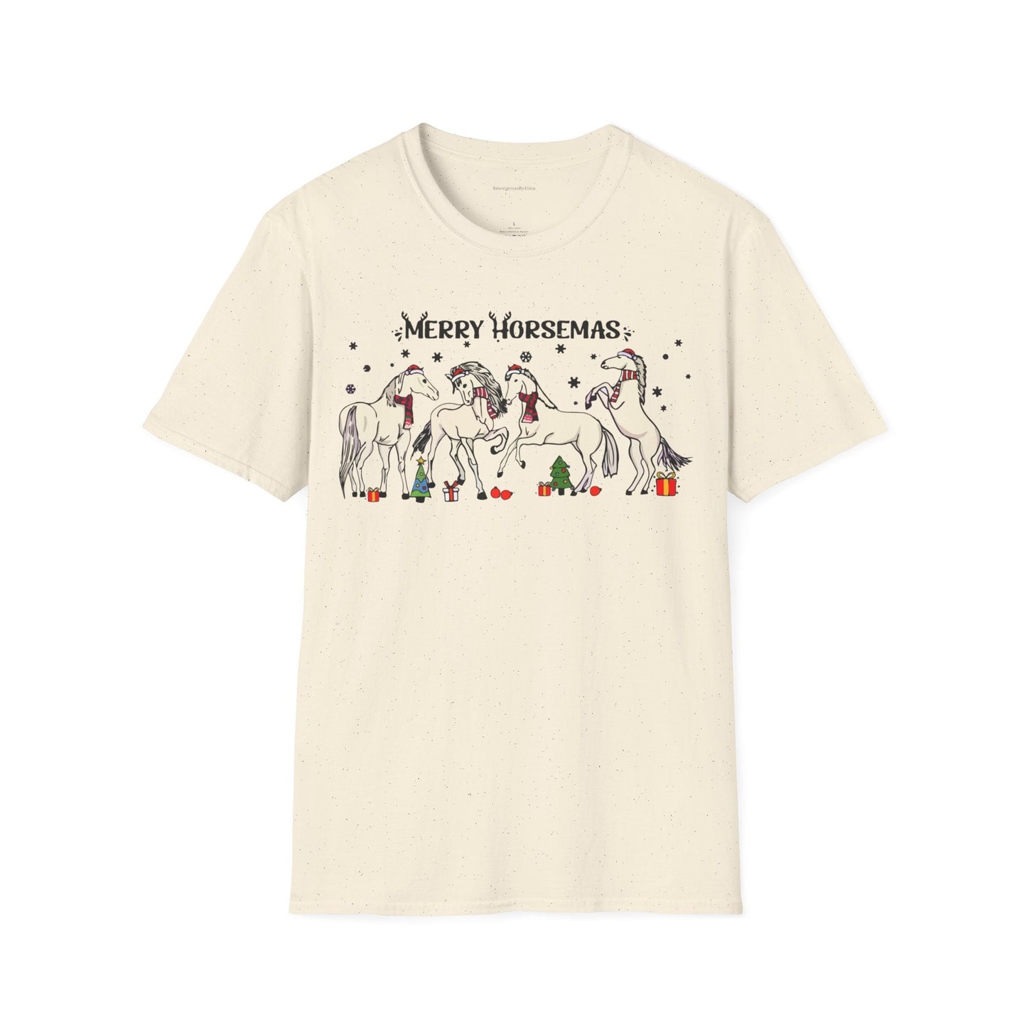 Merry Horsemas, Christmas Shirt, Softstyle T-Shirt - SmorgeousByGina