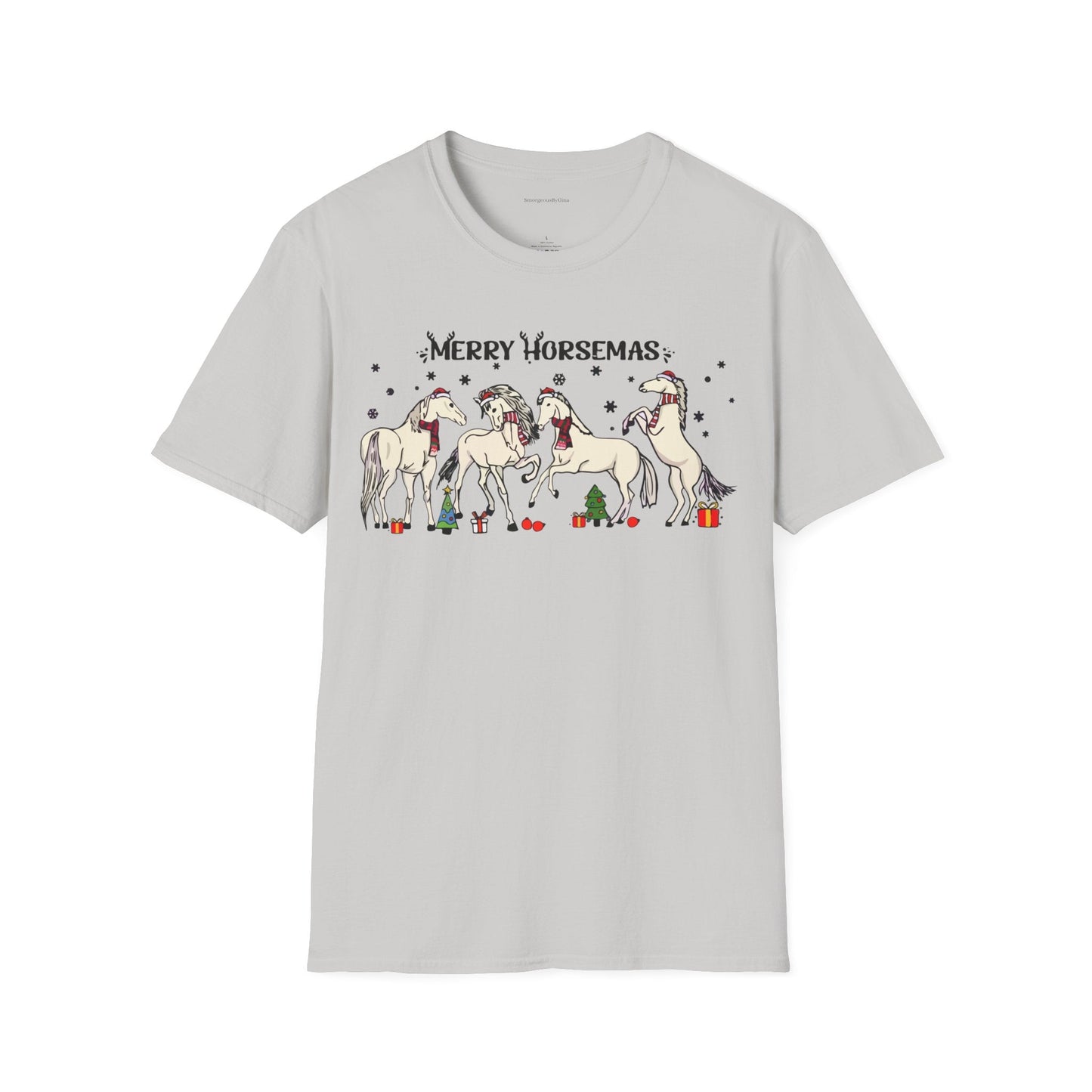 Merry Horsemas, Christmas Shirt, Softstyle T-Shirt - SmorgeousByGina