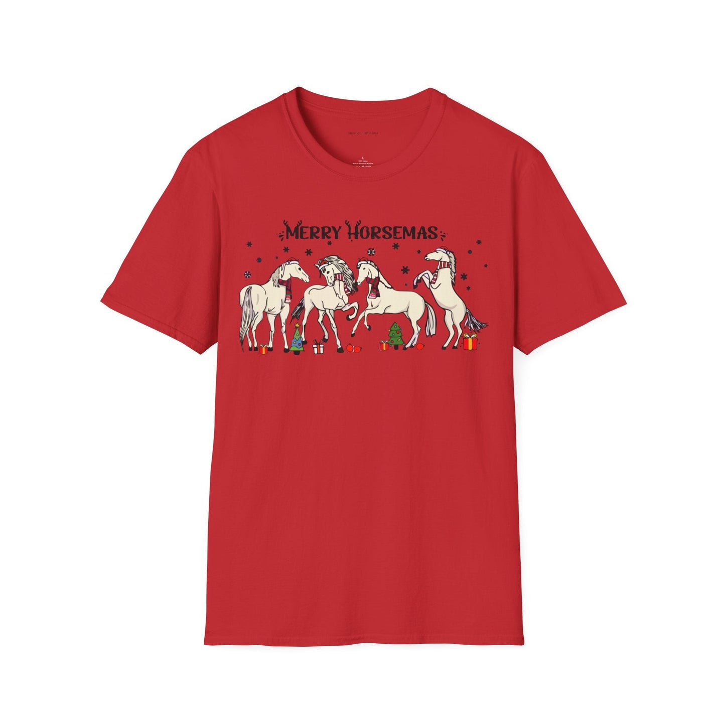 Merry Horsemas, Christmas Shirt, Softstyle T-Shirt - SmorgeousByGina